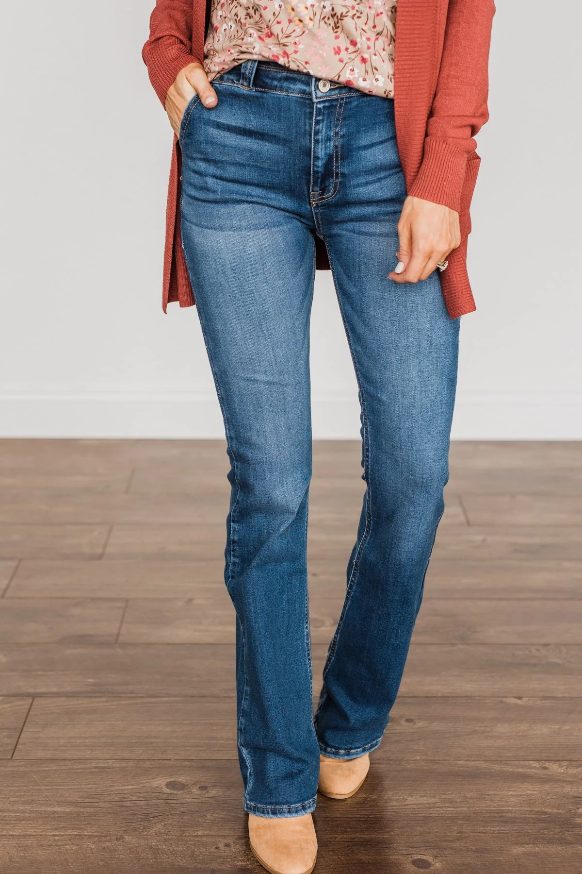 KanCan Boot Cut Jeans- Mila Wash - Image 2