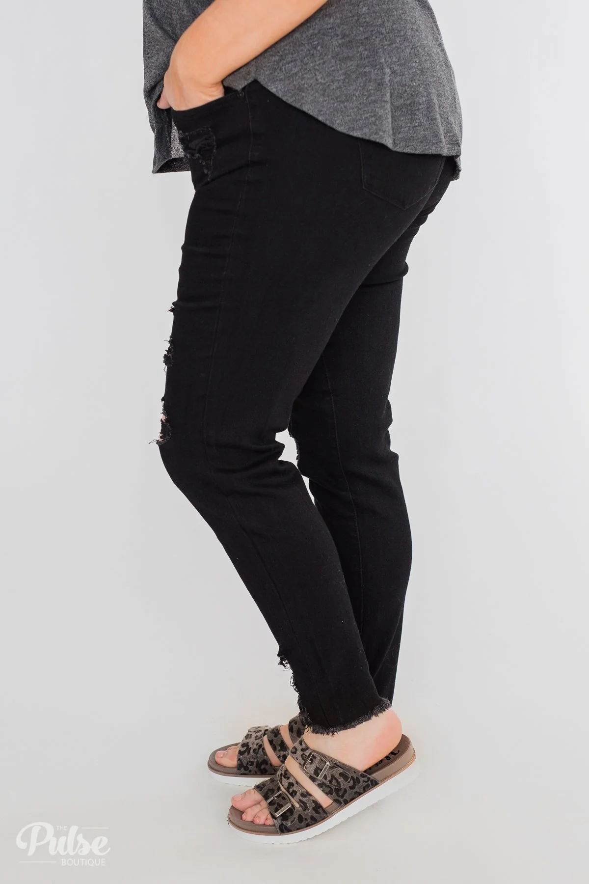 KanCan Callie Jeans- Black Distressed - Image 10