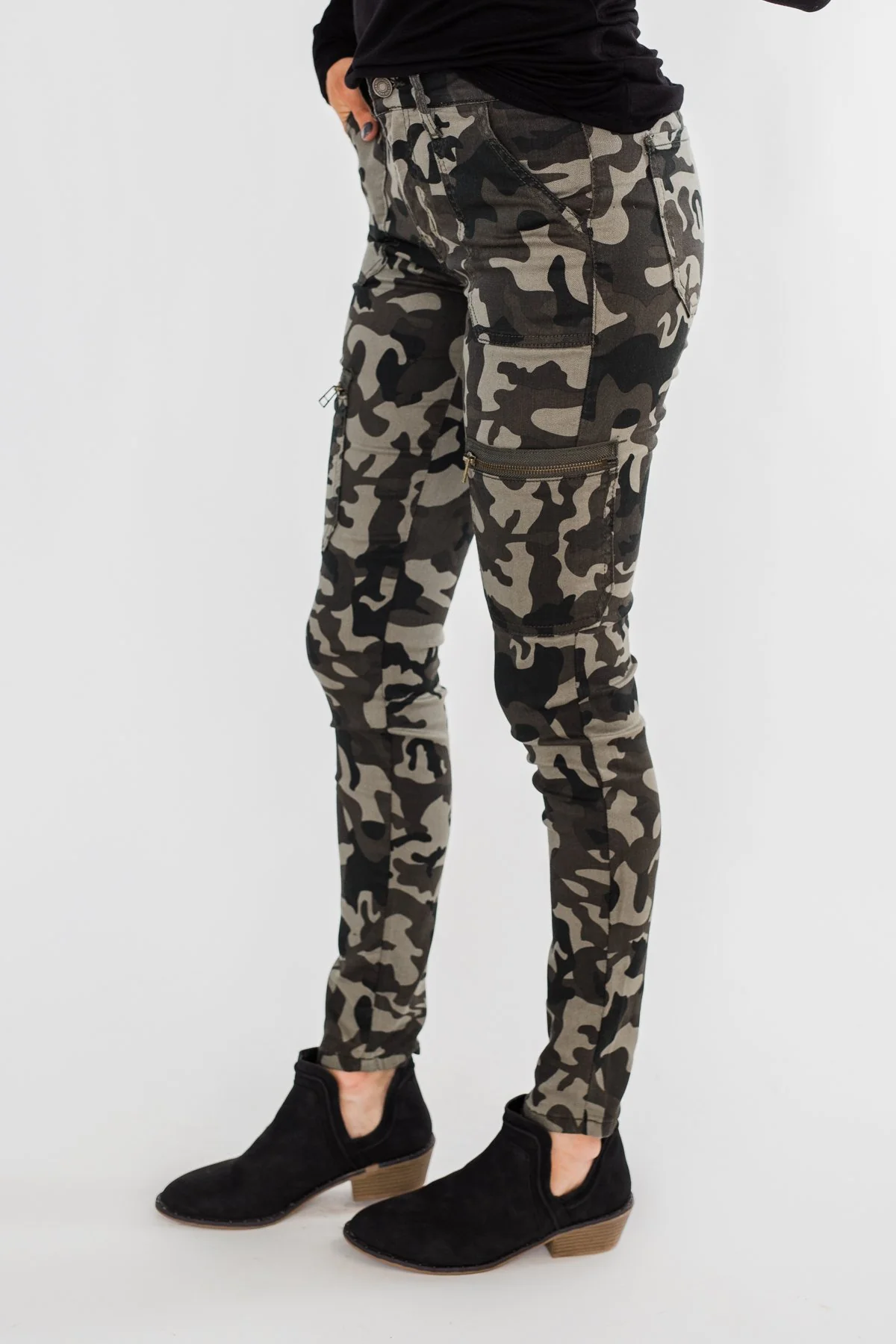 Kan Can- Camo Zipper Skinny Jeans - Image 4