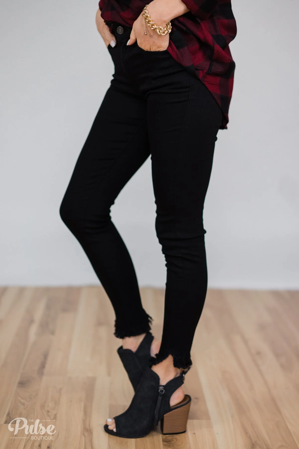 Kan Can Jeans- Black Ankle Distressed - Image 3