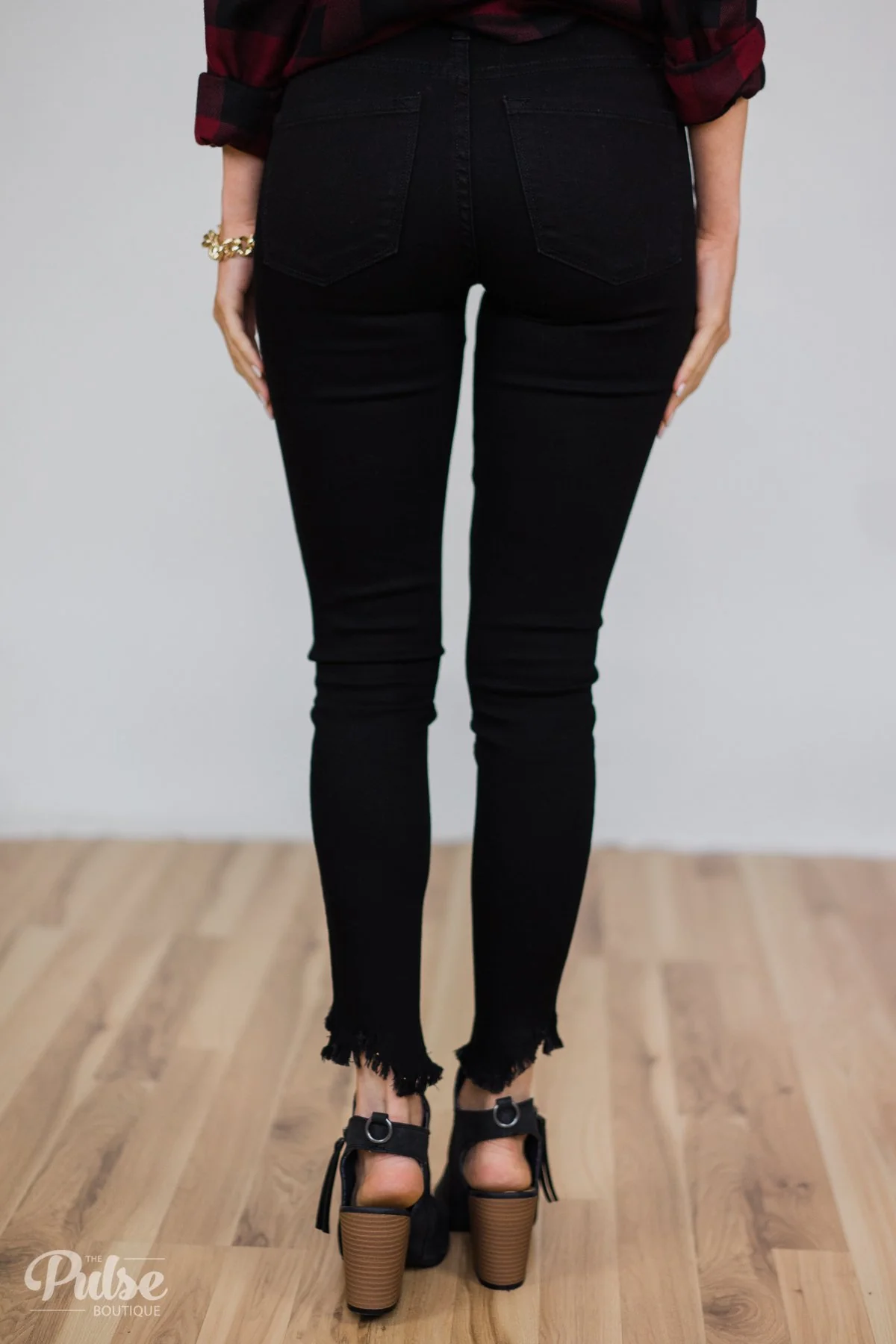 Kan Can Jeans- Black Ankle Distressed - Image 4