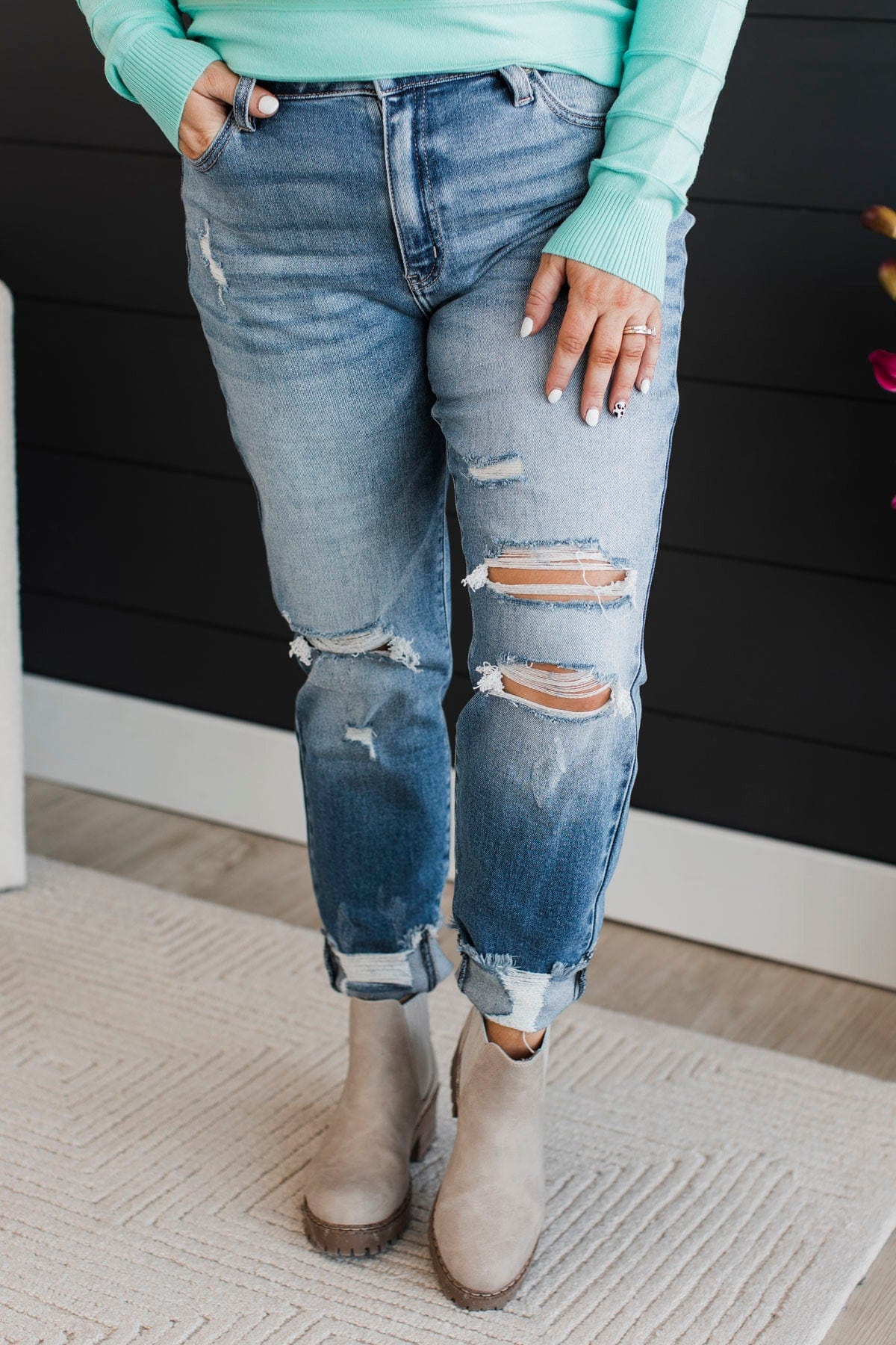 KanCan Ankle Skinny Jeans- Serena Wash - Image 2