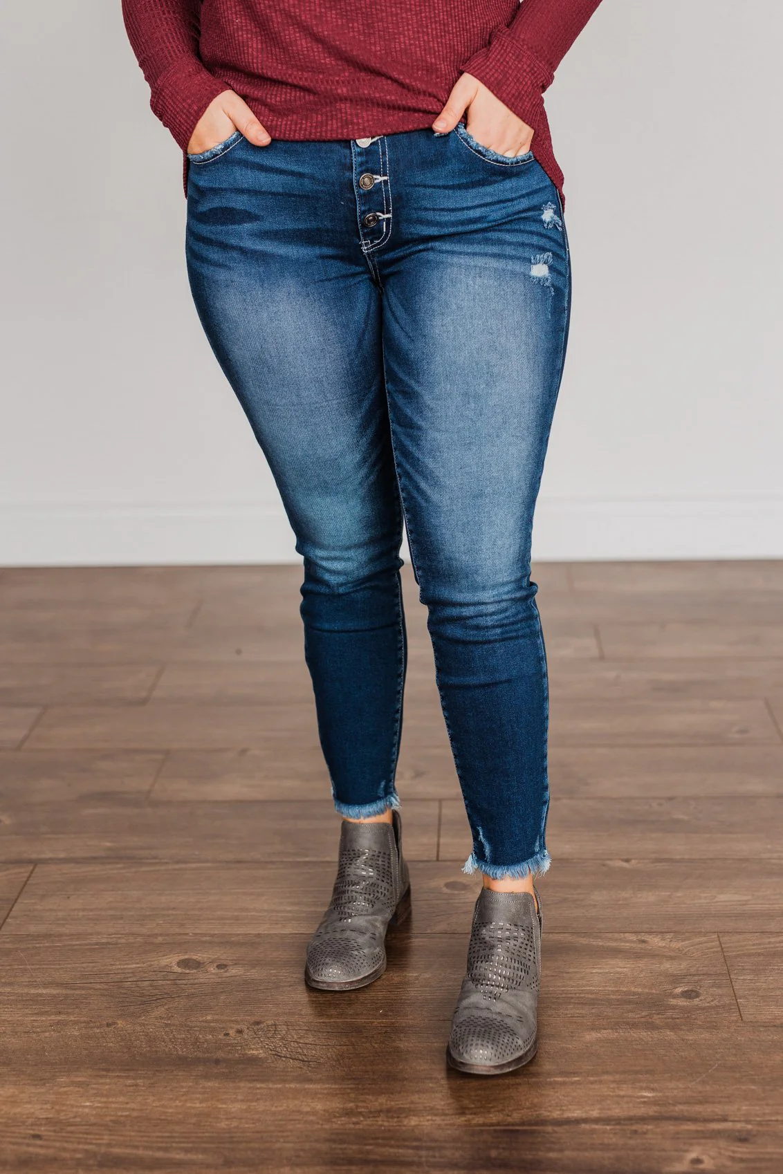 KanCan Mid-Rise Skinny Jeans- Victoria Wash
