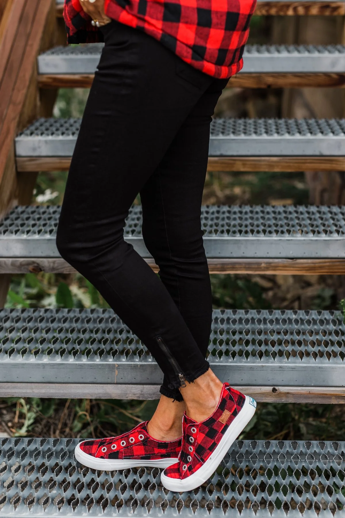 Kan Can Skinny Jeans- Black Side Ankle Zipper - Image 3