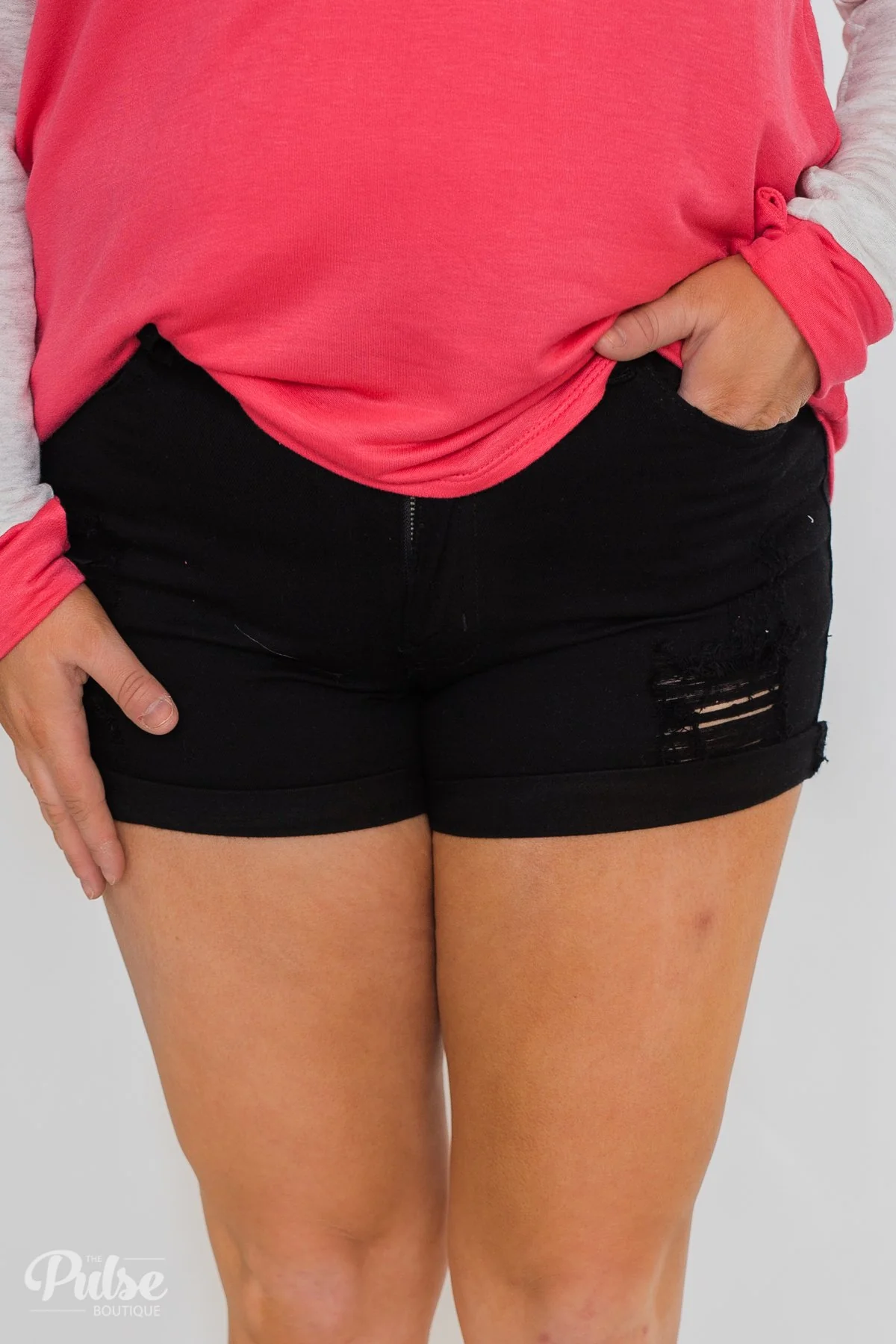 KanCan Stormy Shorts- Black - Image 11