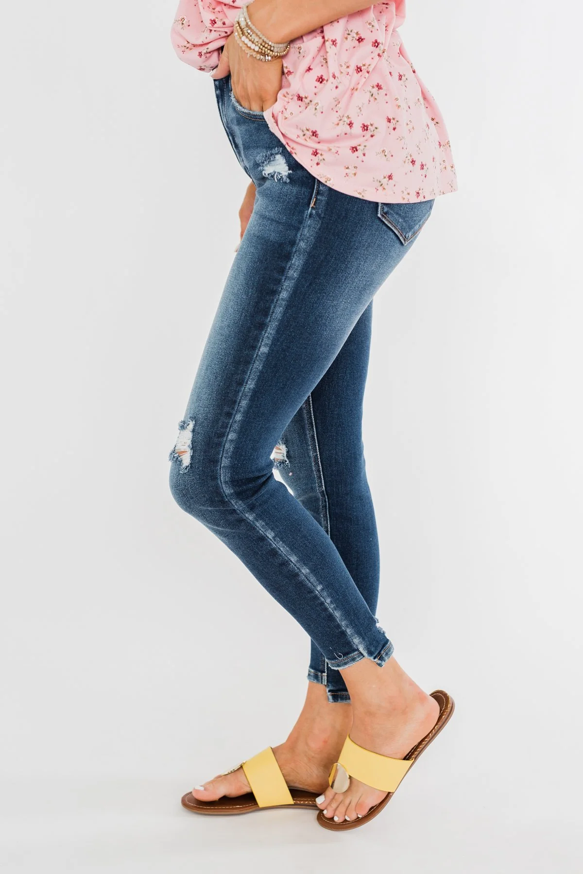 KanCan Ankle Skinny Jeans- Clarissa Wash - Image 3