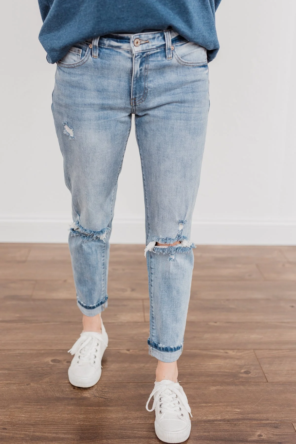 KanCan Boyfriend Jeans- Lila Wash - Image 5