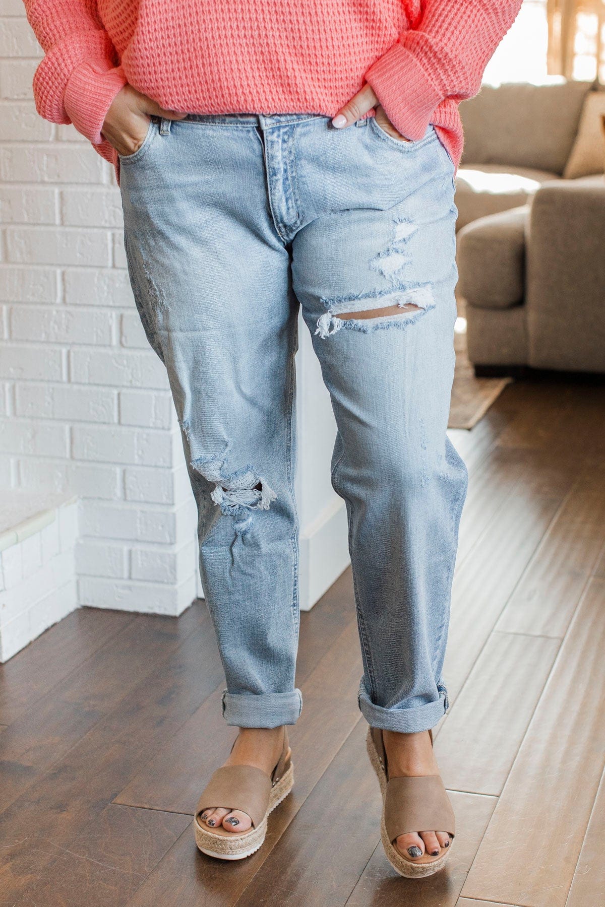 KanCan Boyfriend Jeans- Roxie Wash - Image 2