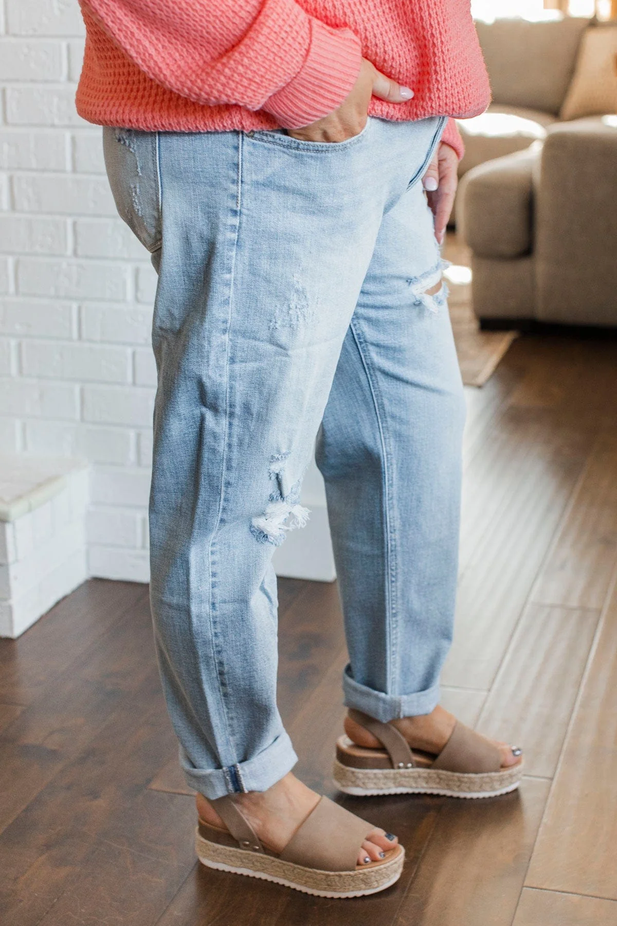 KanCan Boyfriend Jeans- Roxie Wash - Image 6