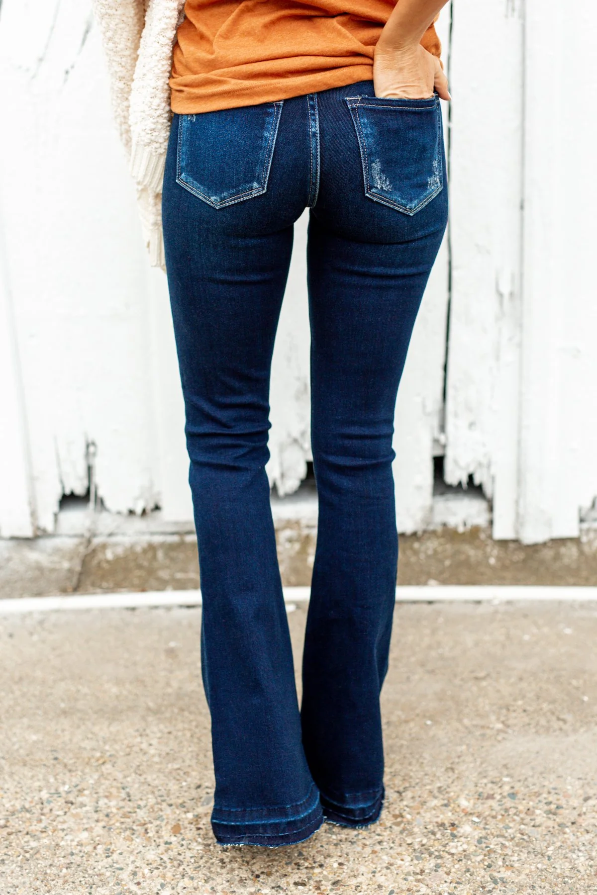 KanCan Button Fly Flare Jeans- Mandy Wash - Image 7