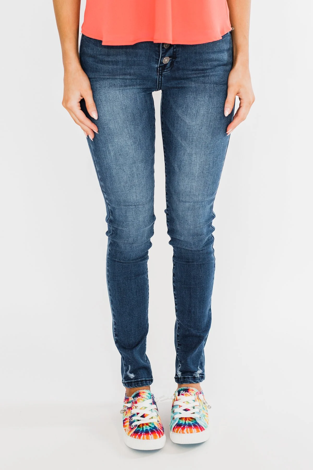 KanCan Button Fly Jeans- Kami Wash - Image 3
