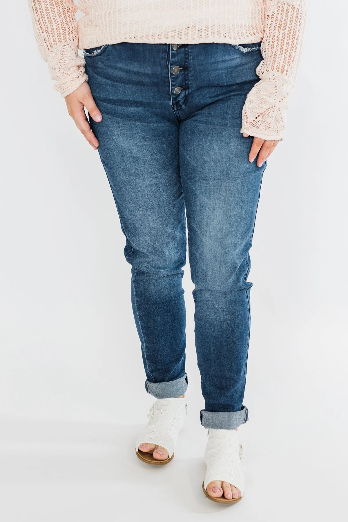 KanCan Button Fly Jeans- Kami Wash - Image 6