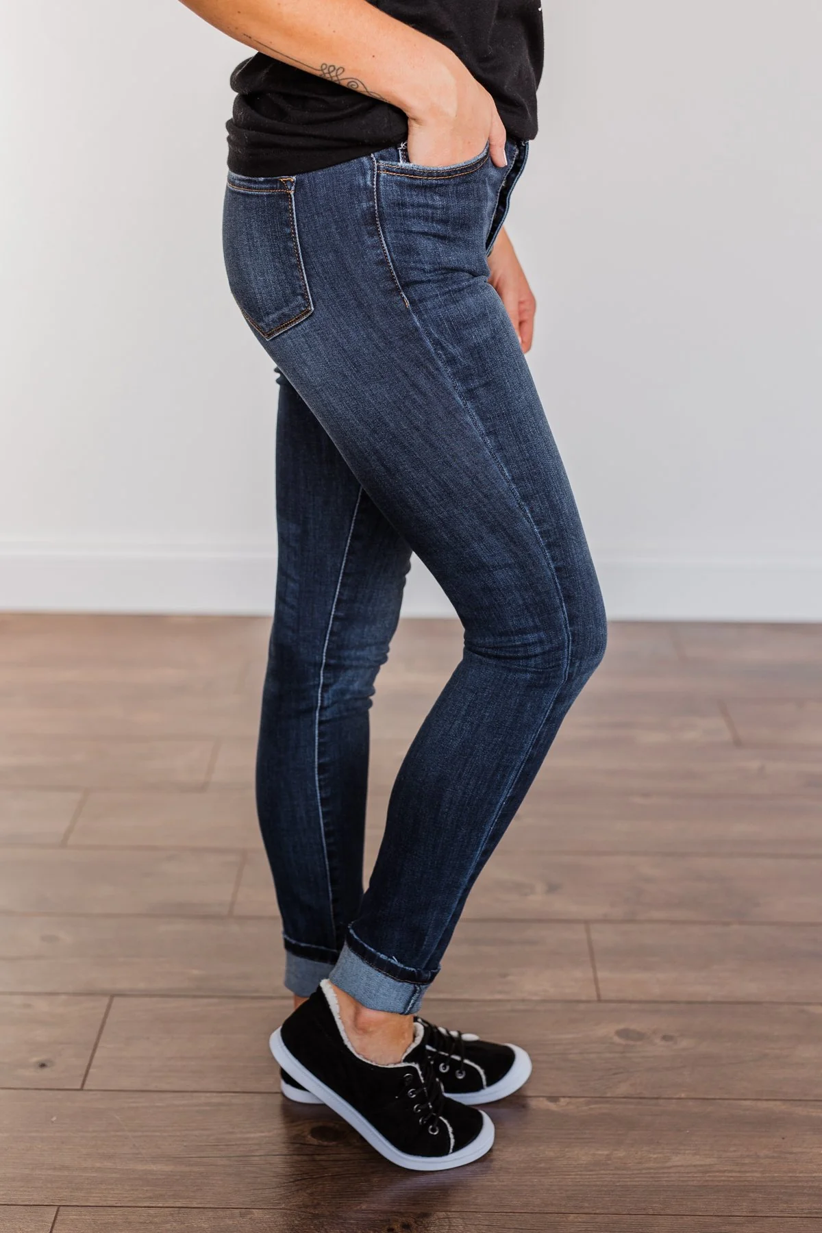 KanCan Button Fly Jeans- Medium Hope Wash - Image 5