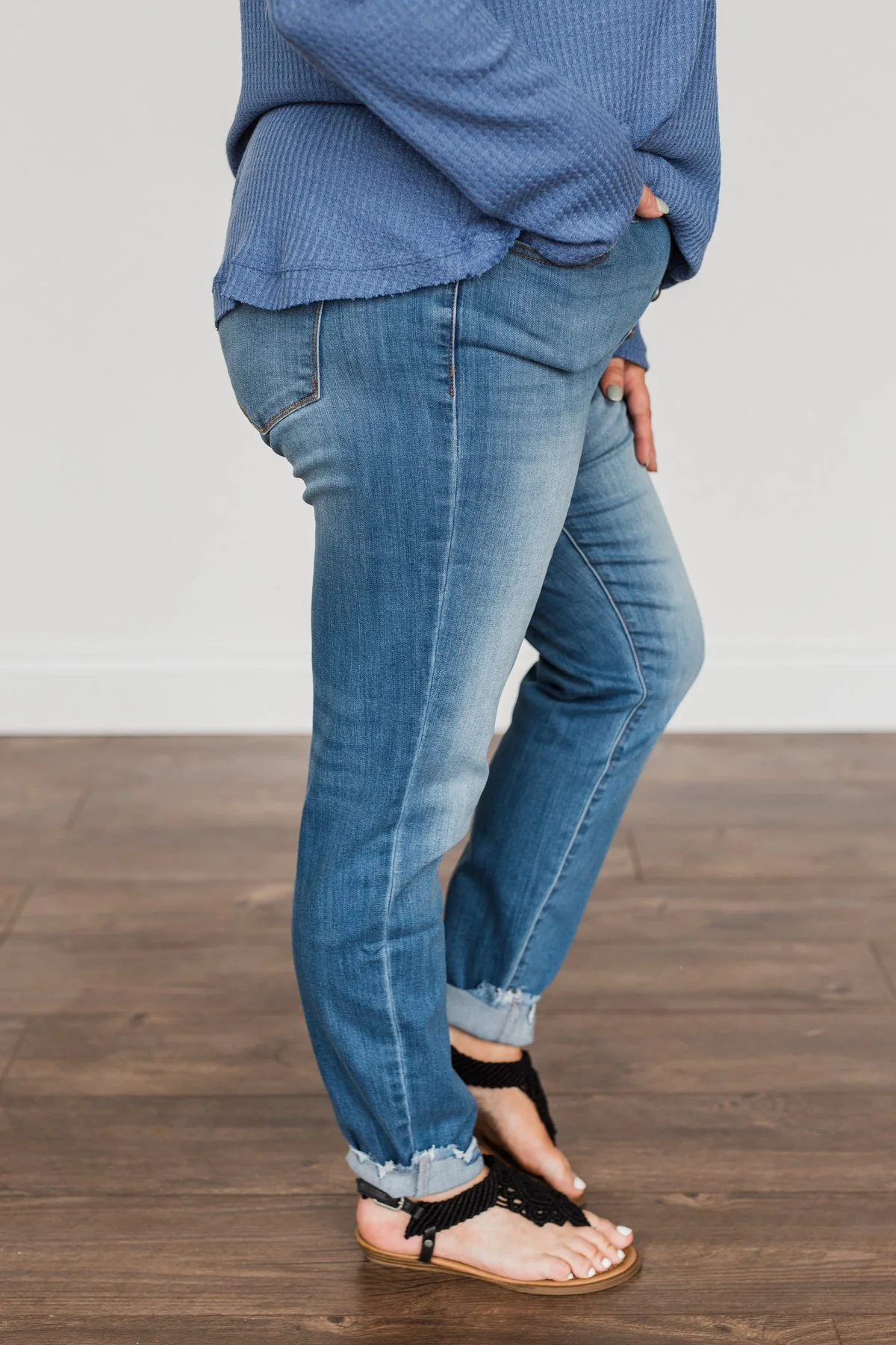 KanCan Button Fly Jeans- Medium Reagan Wash - Image 5