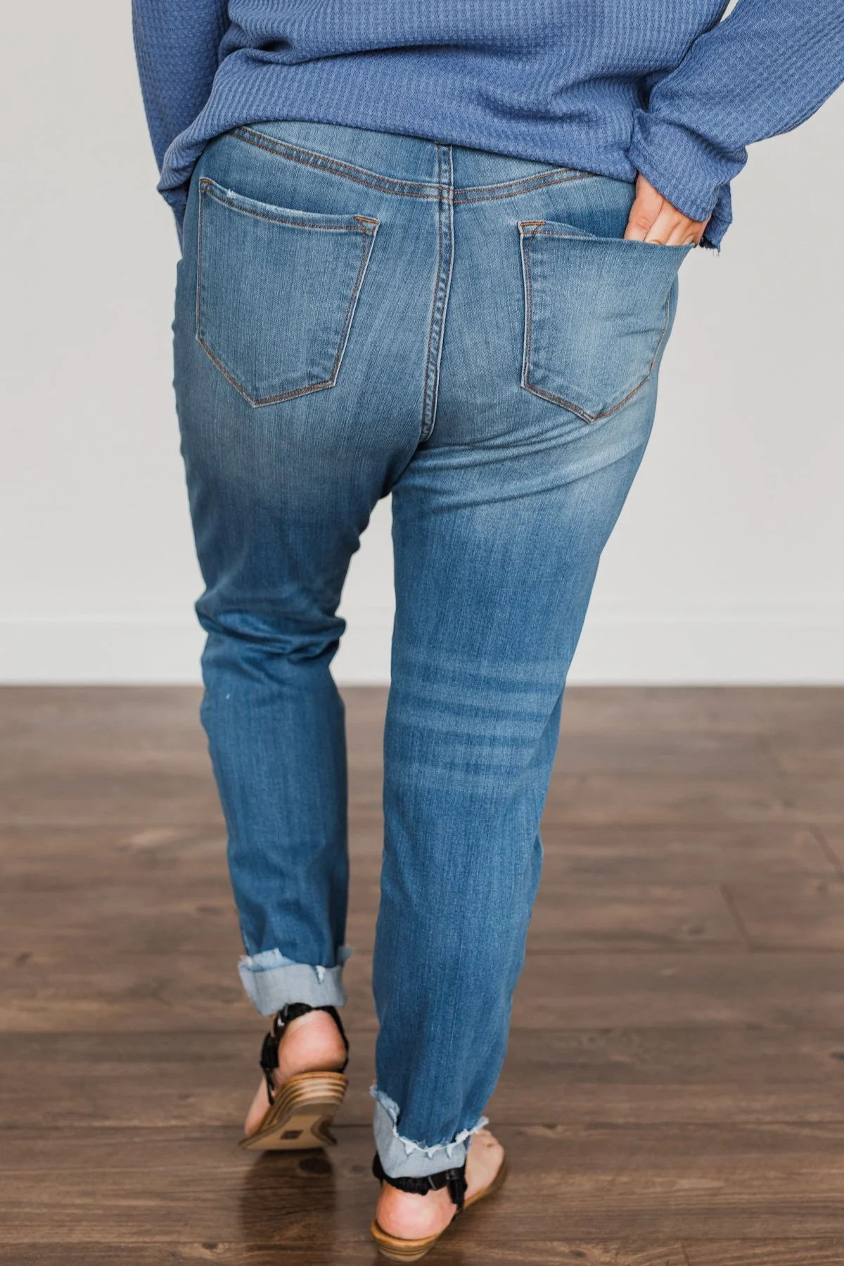 KanCan Button Fly Jeans- Medium Reagan Wash - Image 7