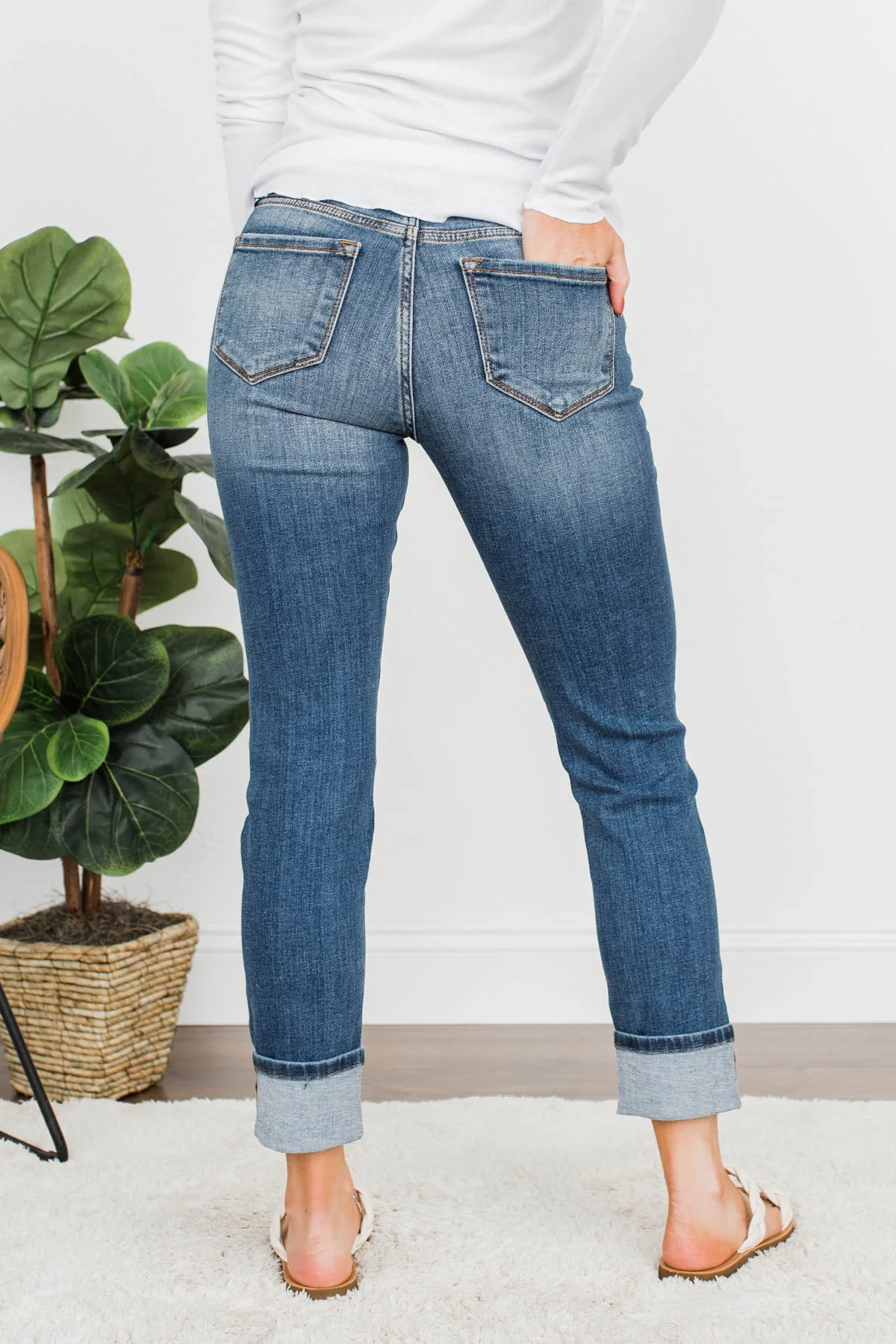 KanCan Button Fly Jeans- Rowan Wash - Image 9