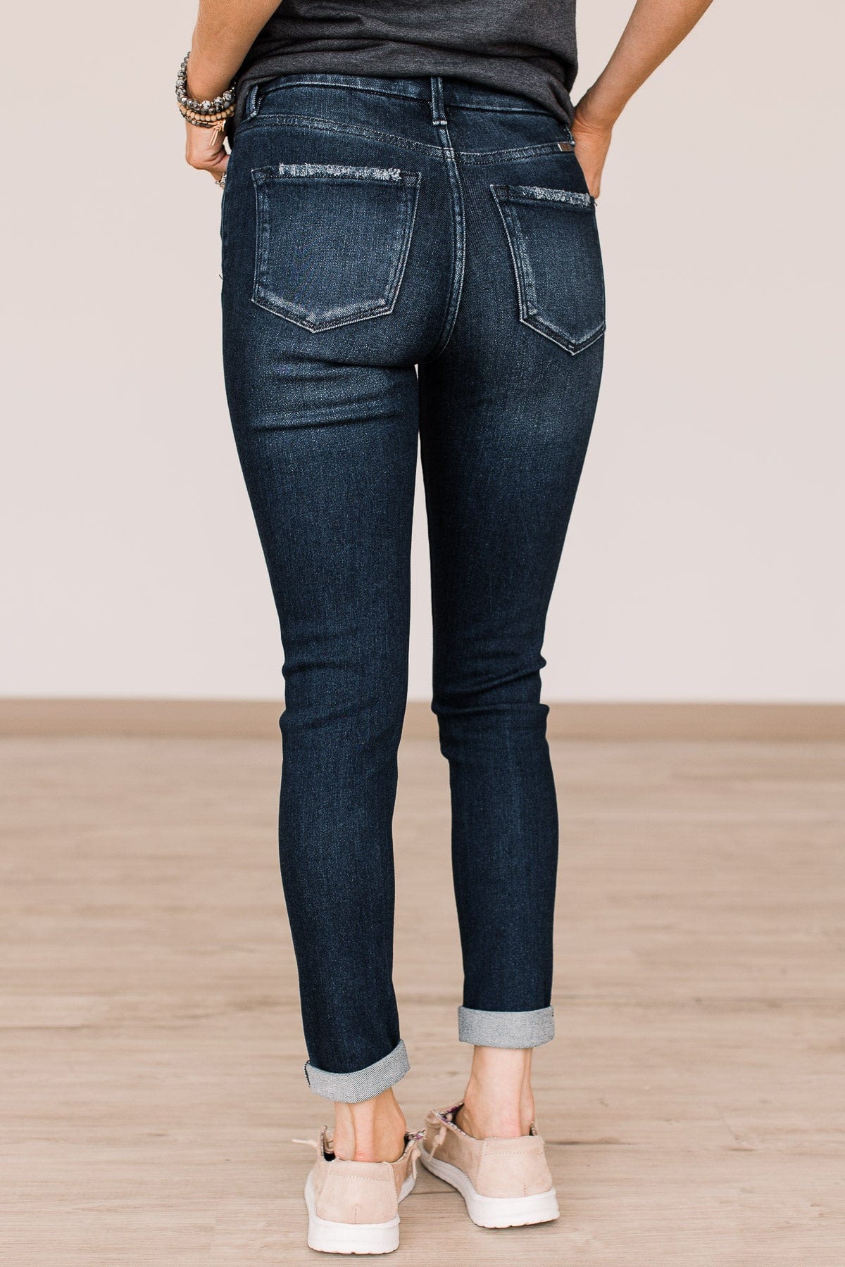 KanCan Button Fly Skinny Jeans- Julia Wash - Image 8
