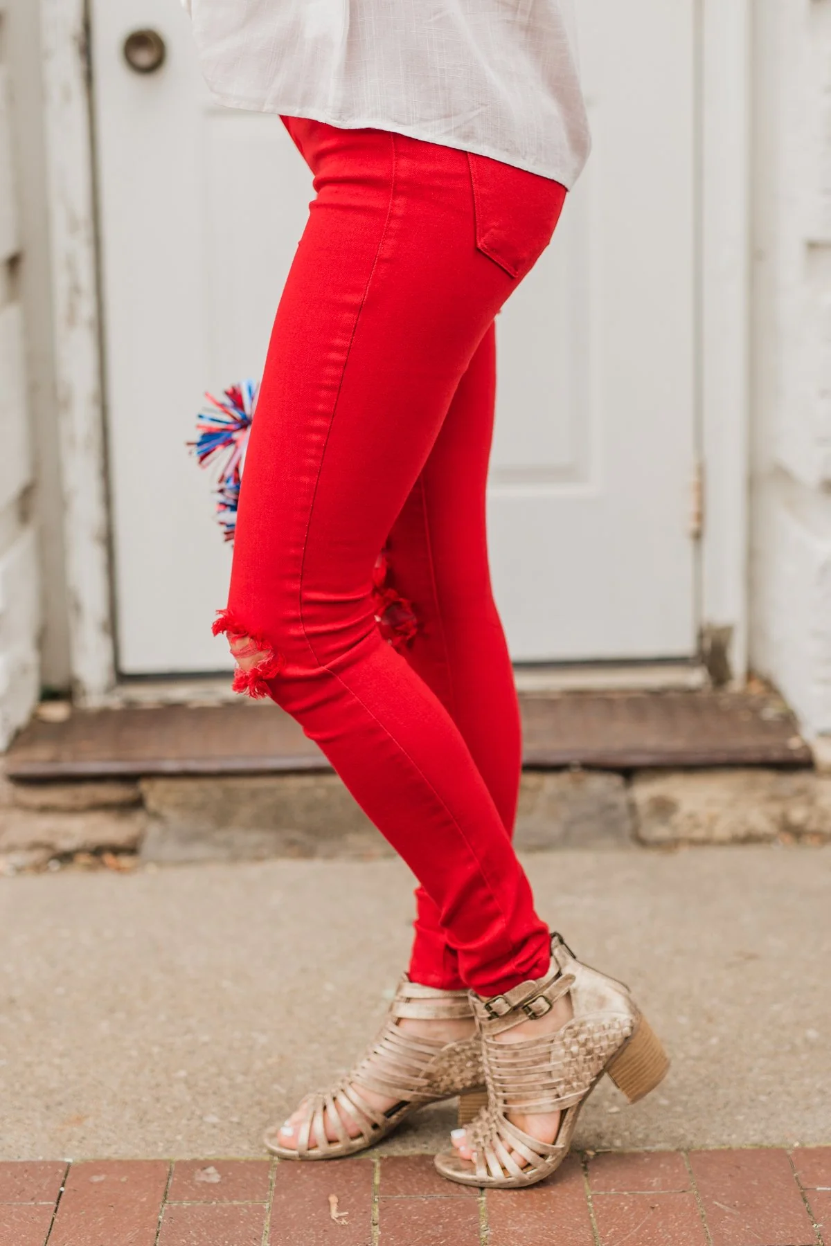 KanCan Colored Skinny Jeans- Scarlet Red - Image 8