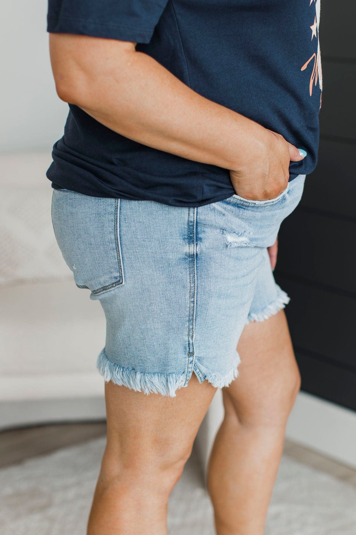 KanCan Denim Shorts- Verity Wash - Image 6