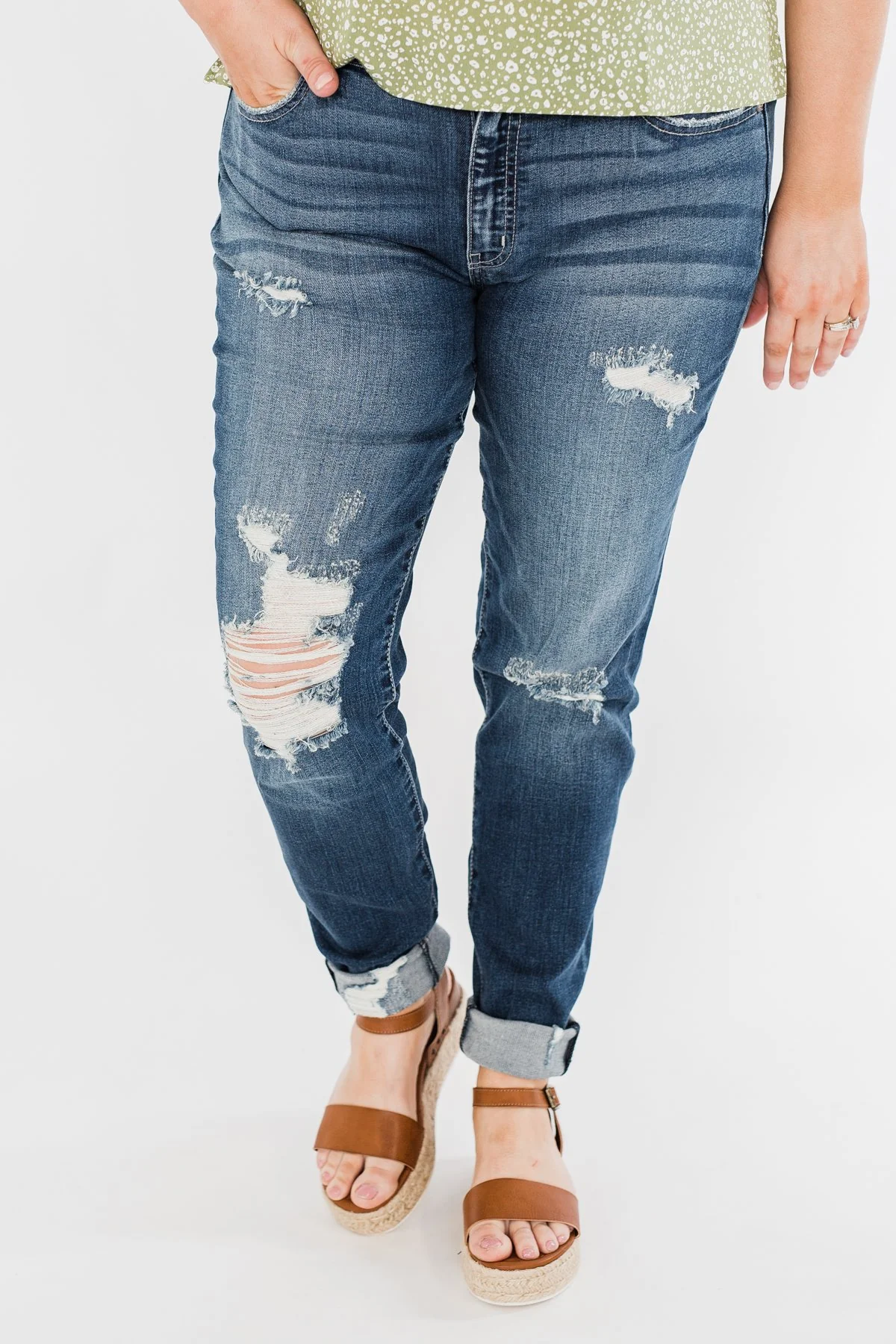 KanCan Distressed Jeans- Ariel Wash - Image 5