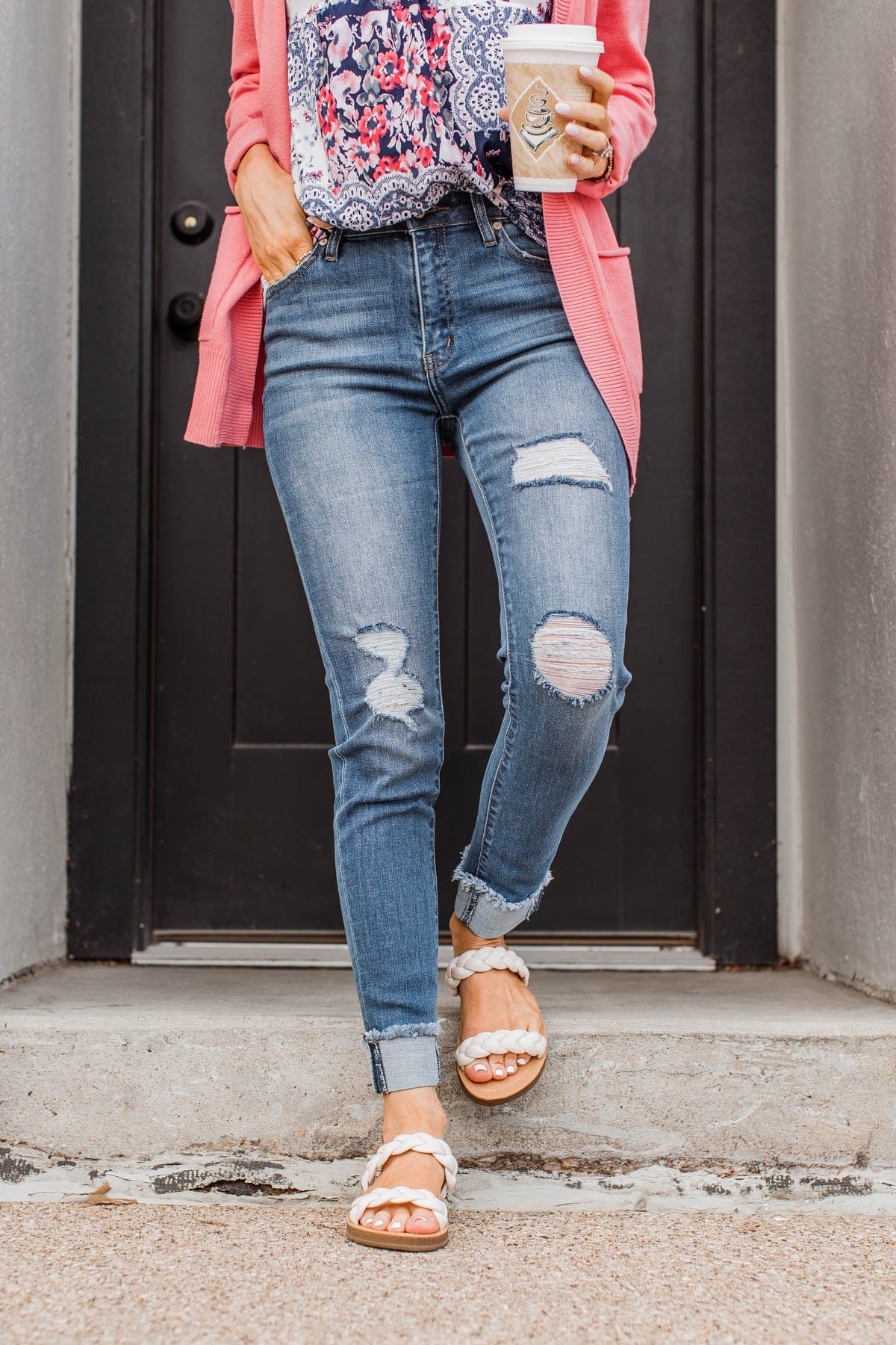 KanCan Distressed Jeans- Medium Addi Wash - Image 2