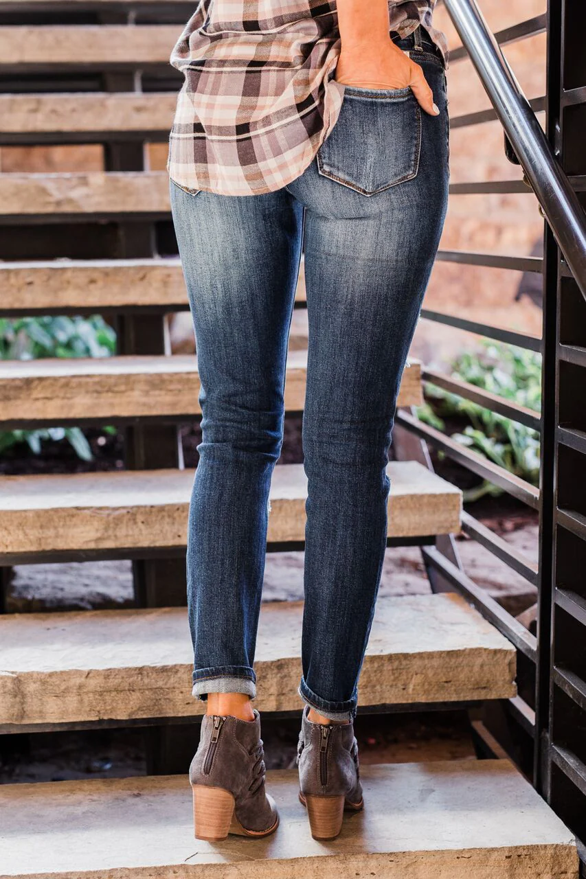 KanCan Distressed Skinny Jeans- Ember Wash - Image 9