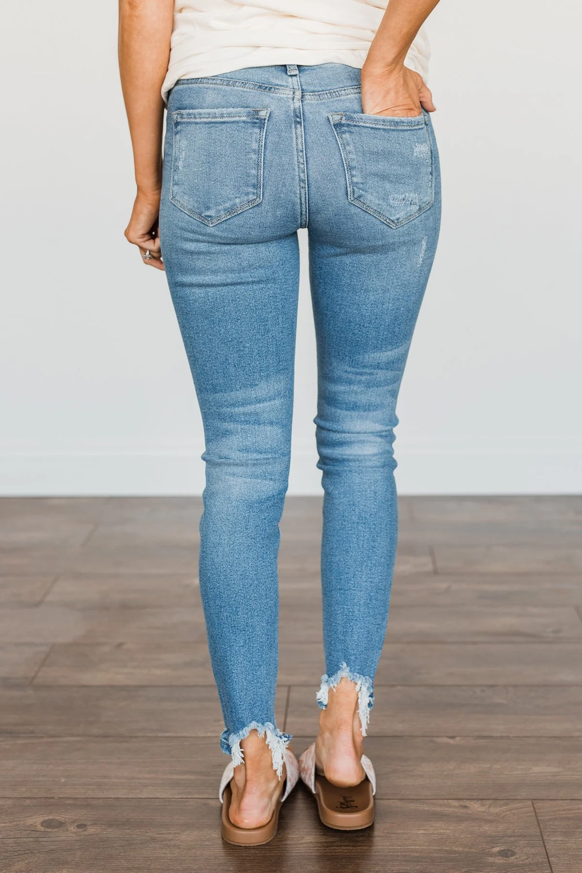 KanCan Distressed Skinny Jeans- Helen Wash - Image 7
