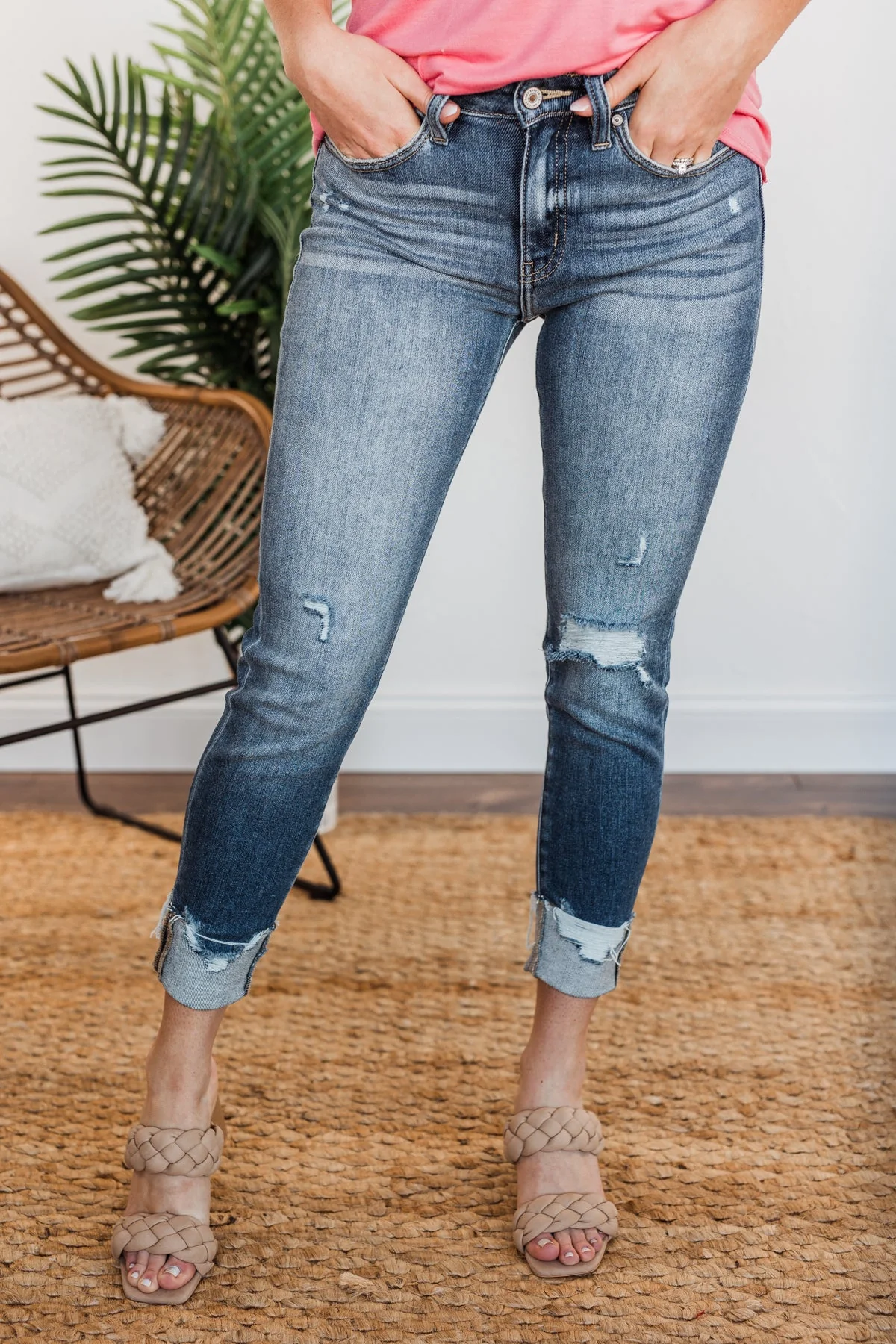 KanCan High-Rise Ankle Skinny Jeans- Zhavia Wash - Image 4