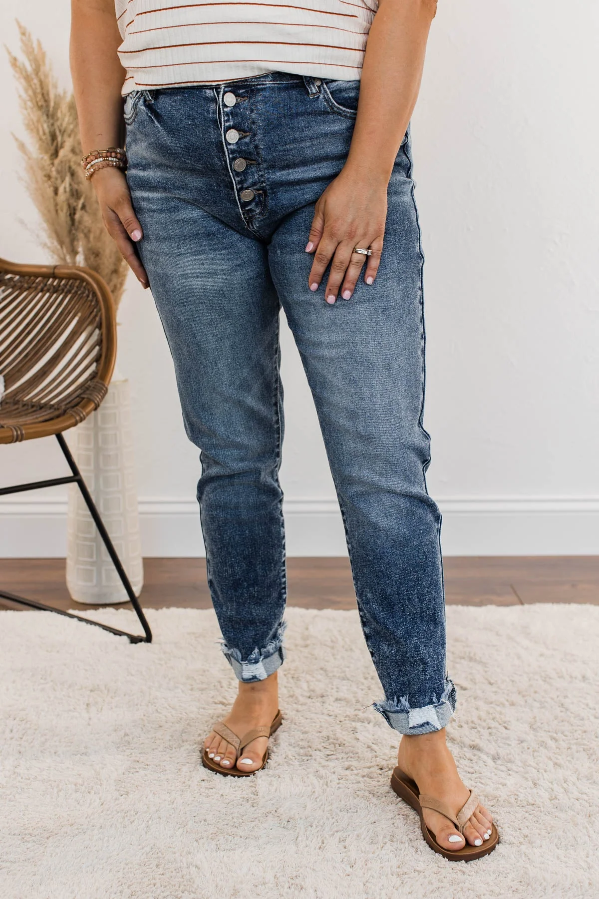 KanCan High-Rise Button Fly Jeans- Zadie Wash - Image 4