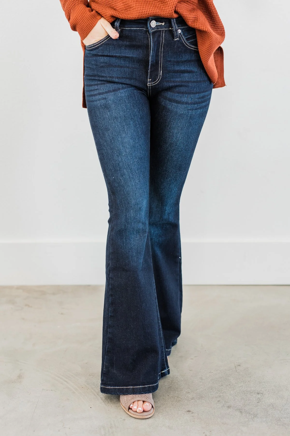 KanCan High Rise Flare Jeans- Hera Wash - Image 2