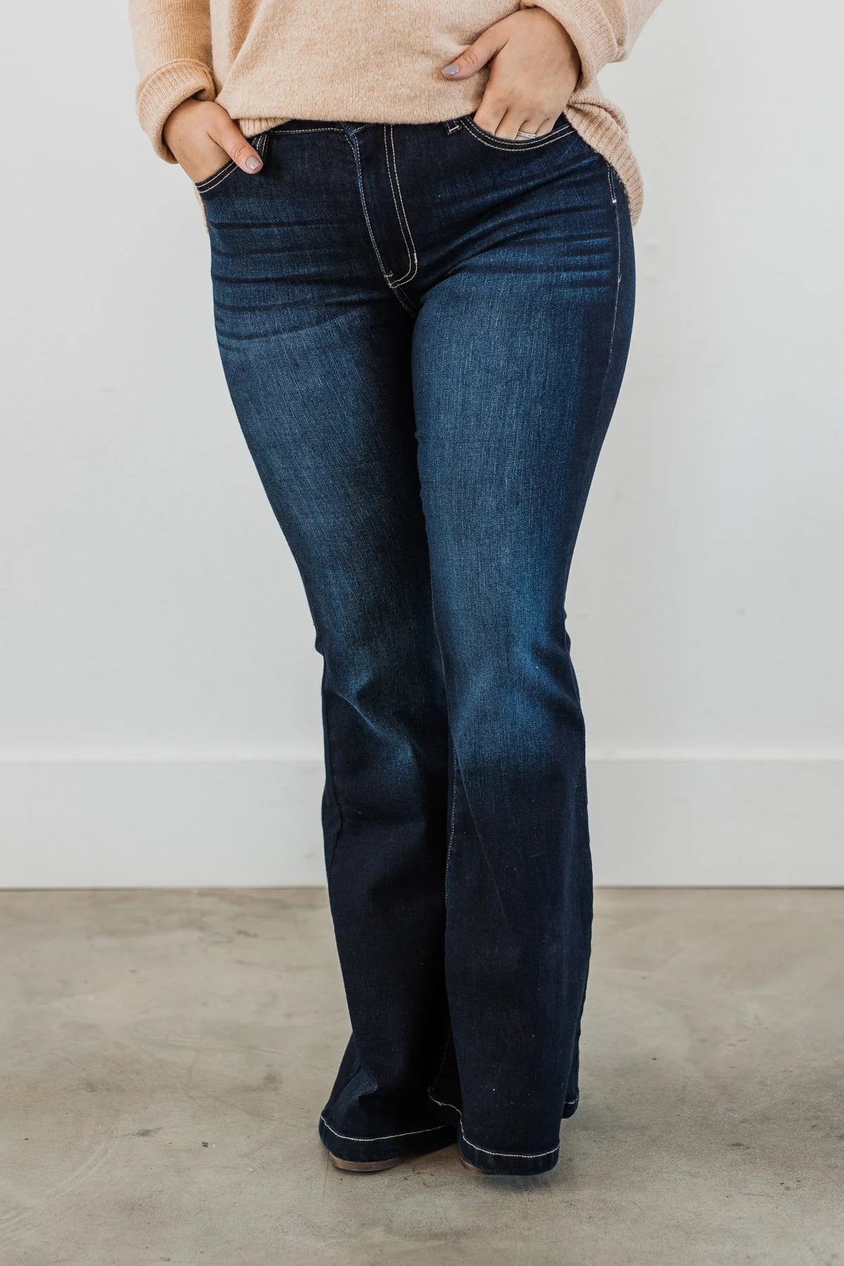KanCan High Rise Flare Jeans- Hera Wash - Image 3