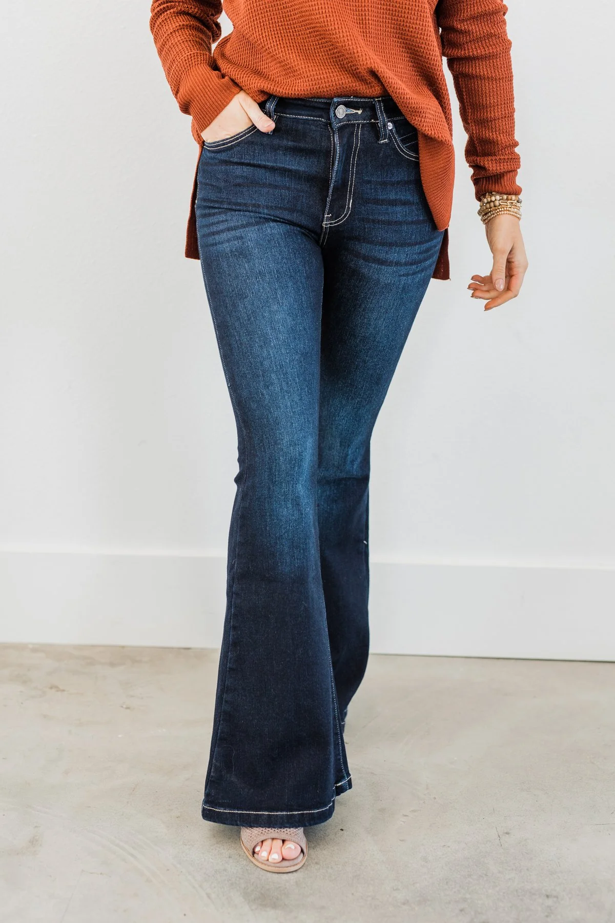 KanCan High Rise Flare Jeans- Hera Wash - Image 4