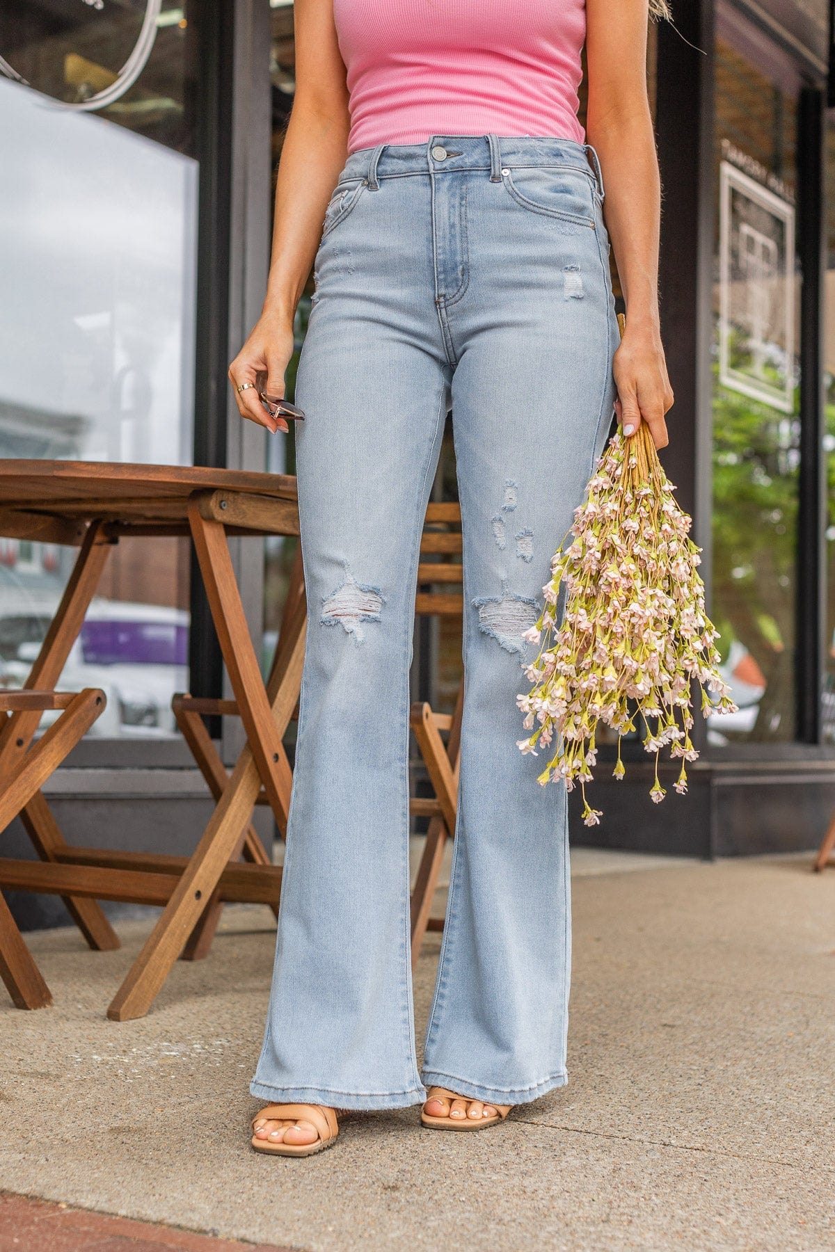 KanCan High-Rise Flare Jeans- Wanda Wash - Image 3