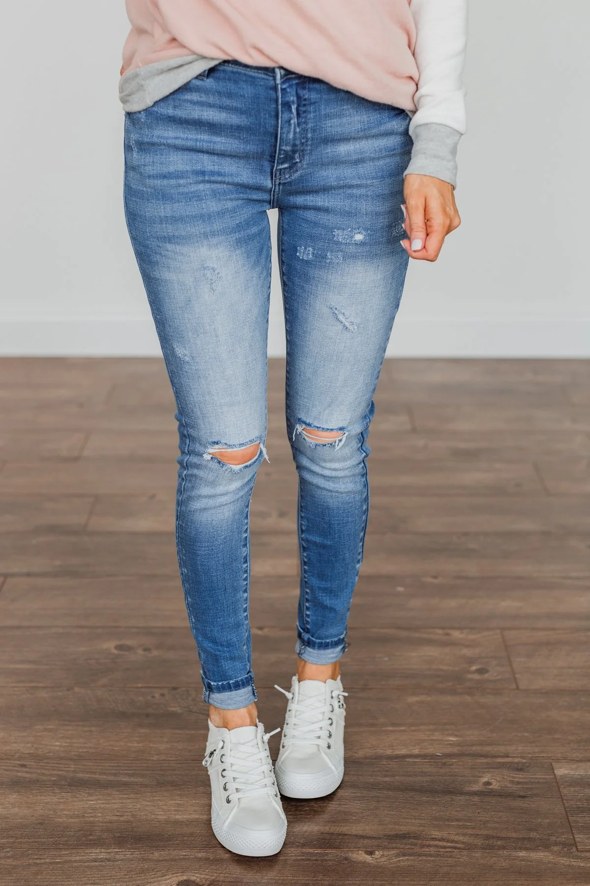 KanCan High-Rise Skinny Jeans- Alexa Wash - Image 3