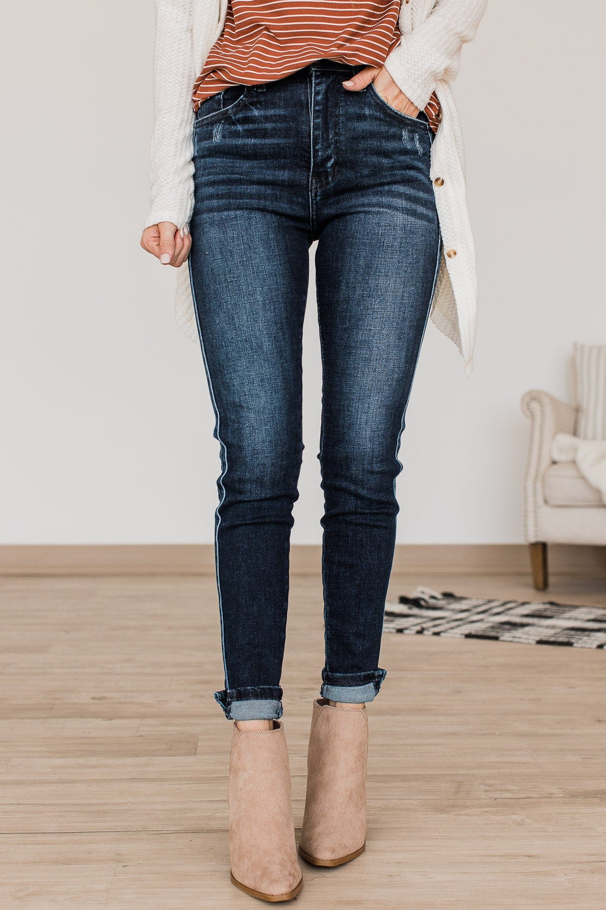KanCan High-Rise Skinny Jeans- Nellie Wash - Image 3