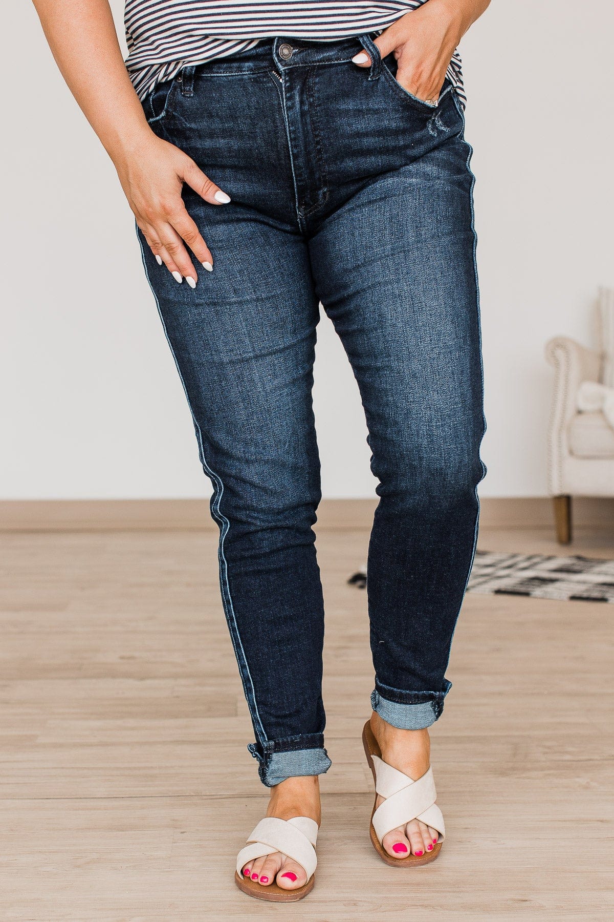 KanCan High-Rise Skinny Jeans- Nellie Wash - Image 4