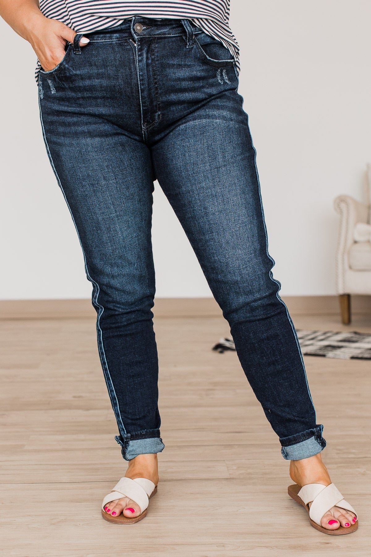KanCan High-Rise Skinny Jeans- Nellie Wash - Image 6