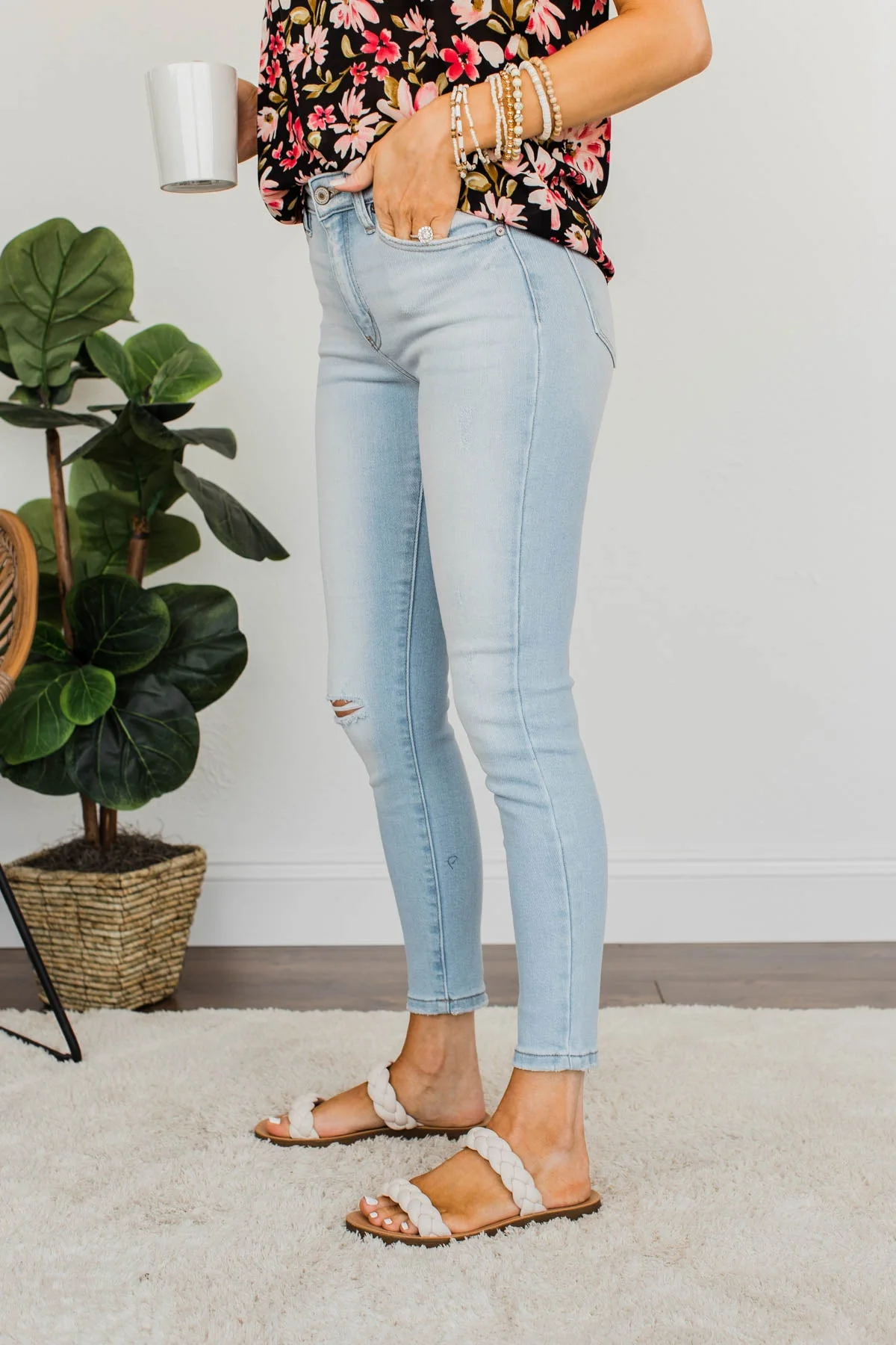 KanCan High-Rise Skinny Jeans- Roisin Wash - Image 4