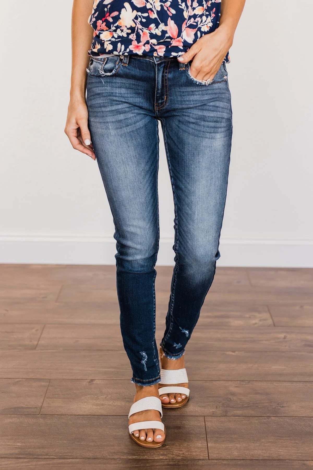 KanCan Skinny Jeans- Holly Dark Wash - Image 5
