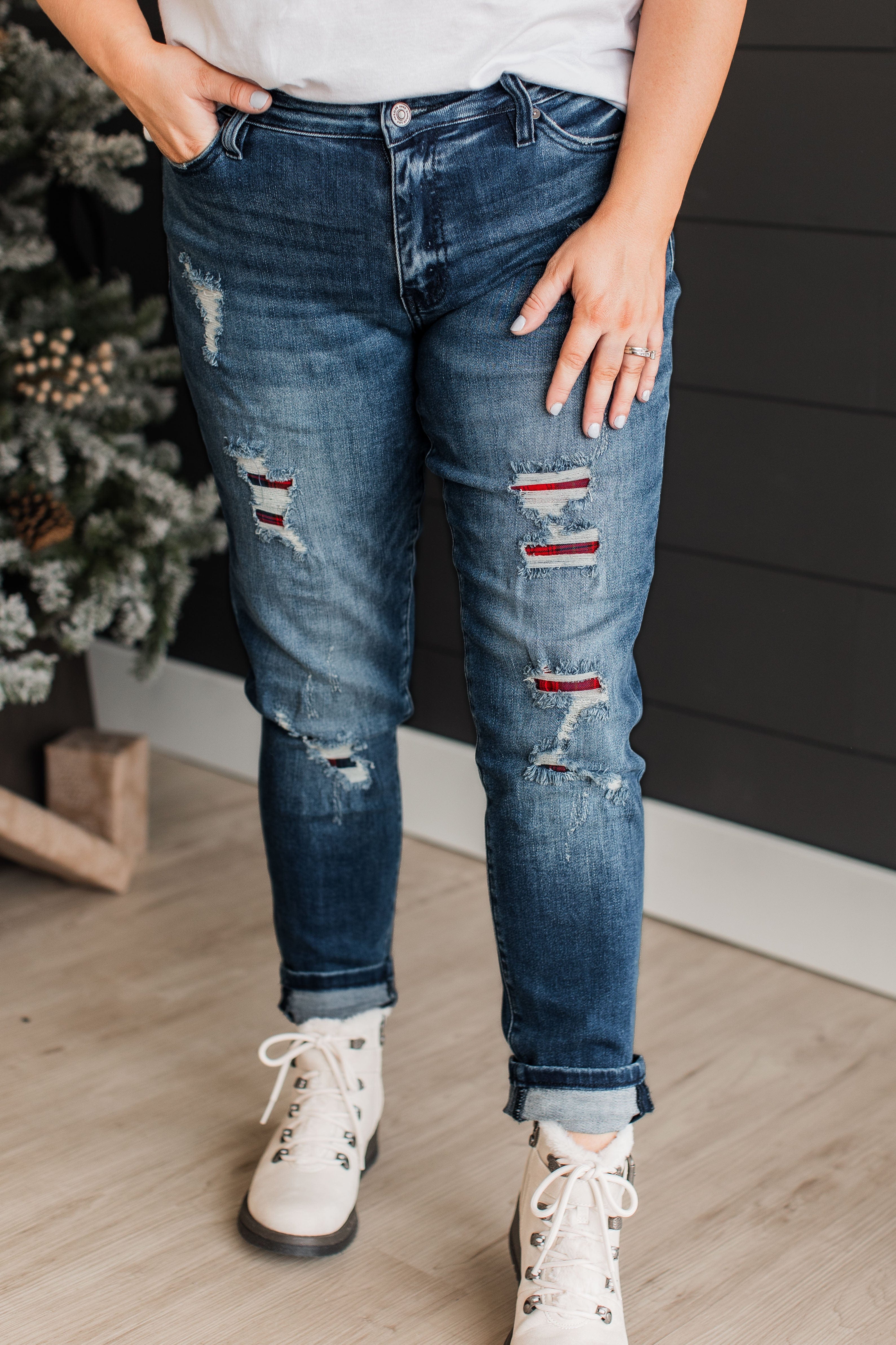KanCan Mid-Rise Ankle Skinny Jeans- Estelle Wash - Image 4
