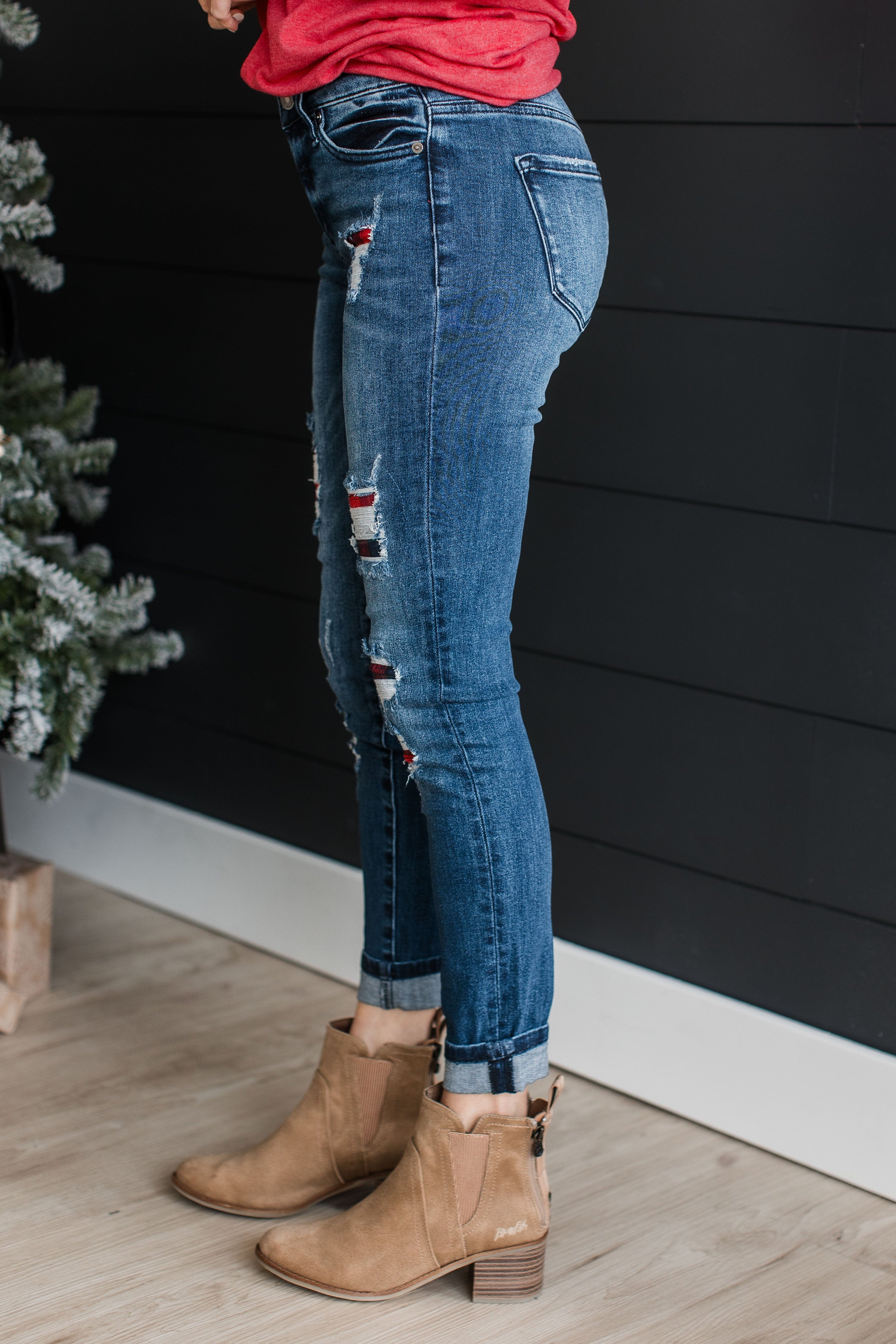 KanCan Mid-Rise Ankle Skinny Jeans- Estelle Wash - Image 6