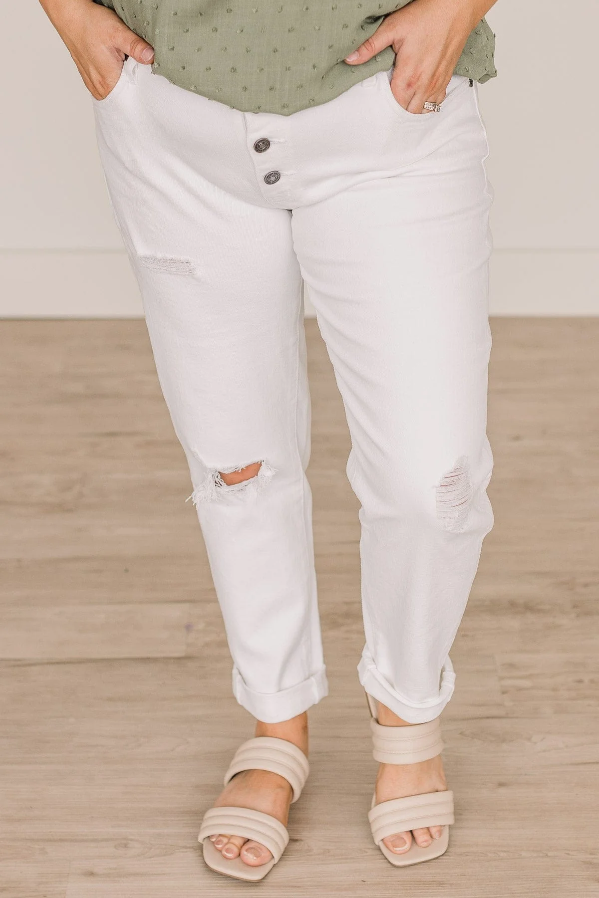 KanCan Mid-Rise Relaxed Fit Jeans- Julianne Wash - Image 2