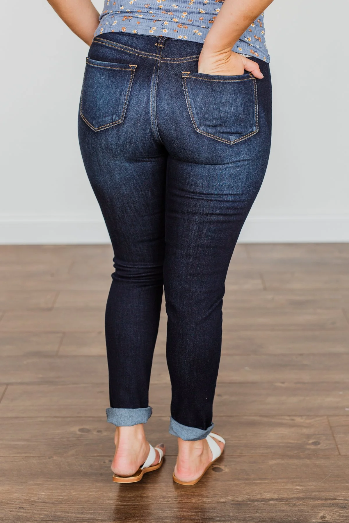 KanCan Mid-Rise Skinny Jeans- Christine Wash - Image 12