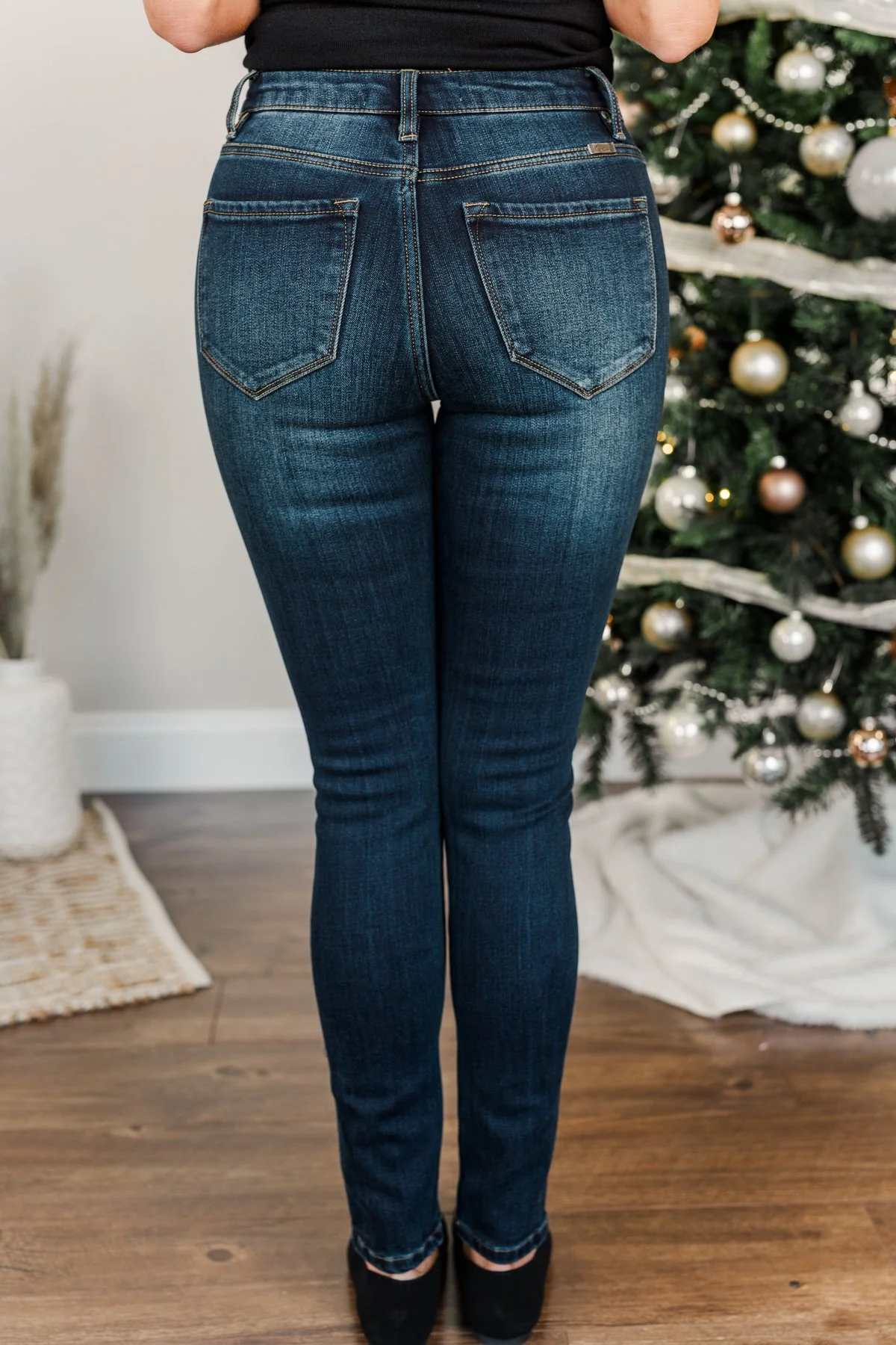 KanCan Fleece Lined Skinny Jeans- Andie Wash - Image 8