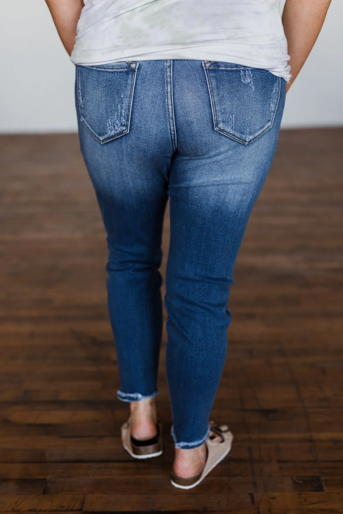 KanCan Raw Hem Jeans- Jerri Wash - Image 12