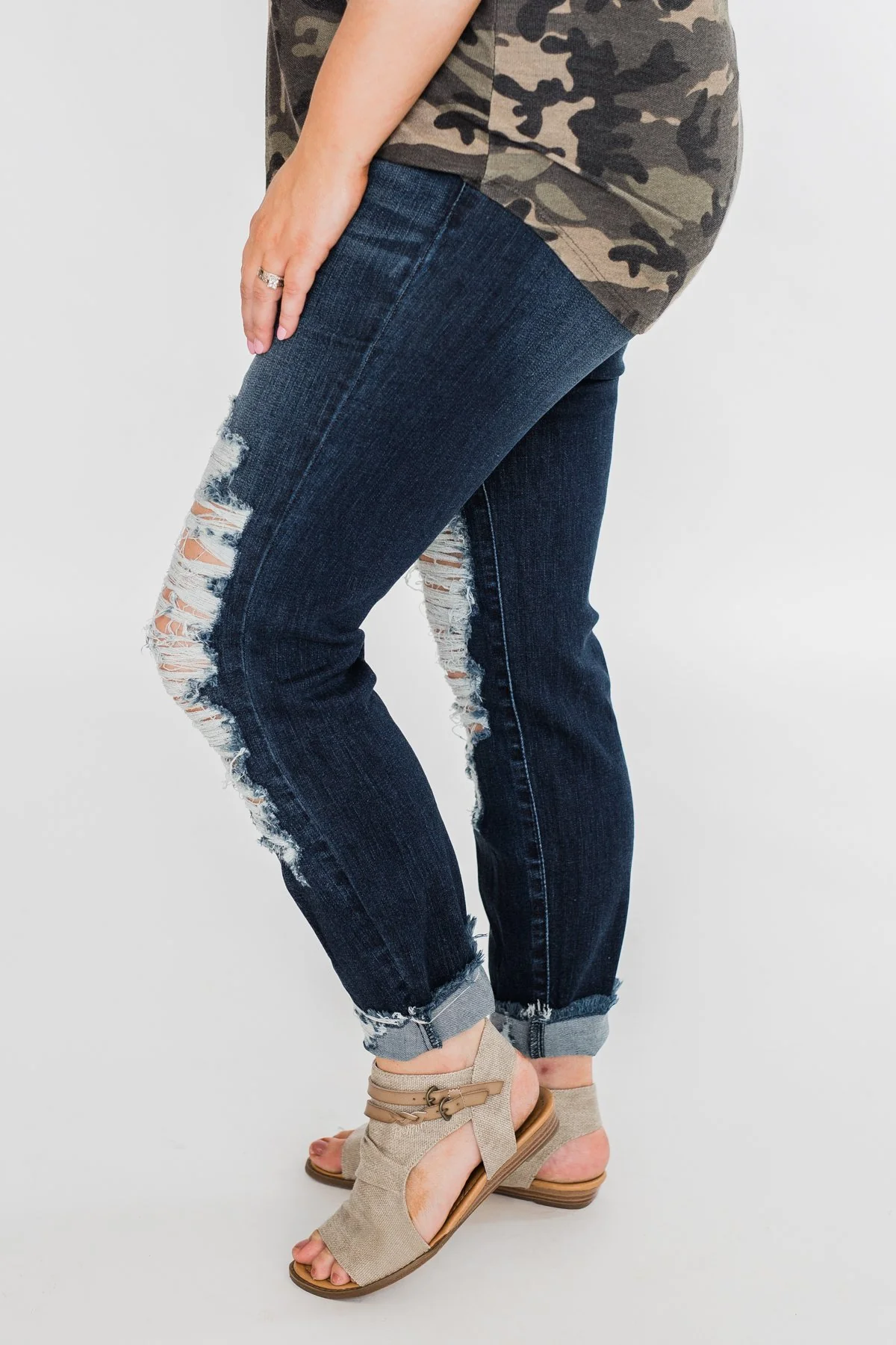 KanCan Raw Hem Skinny Jeans- Clara Wash - Image 10