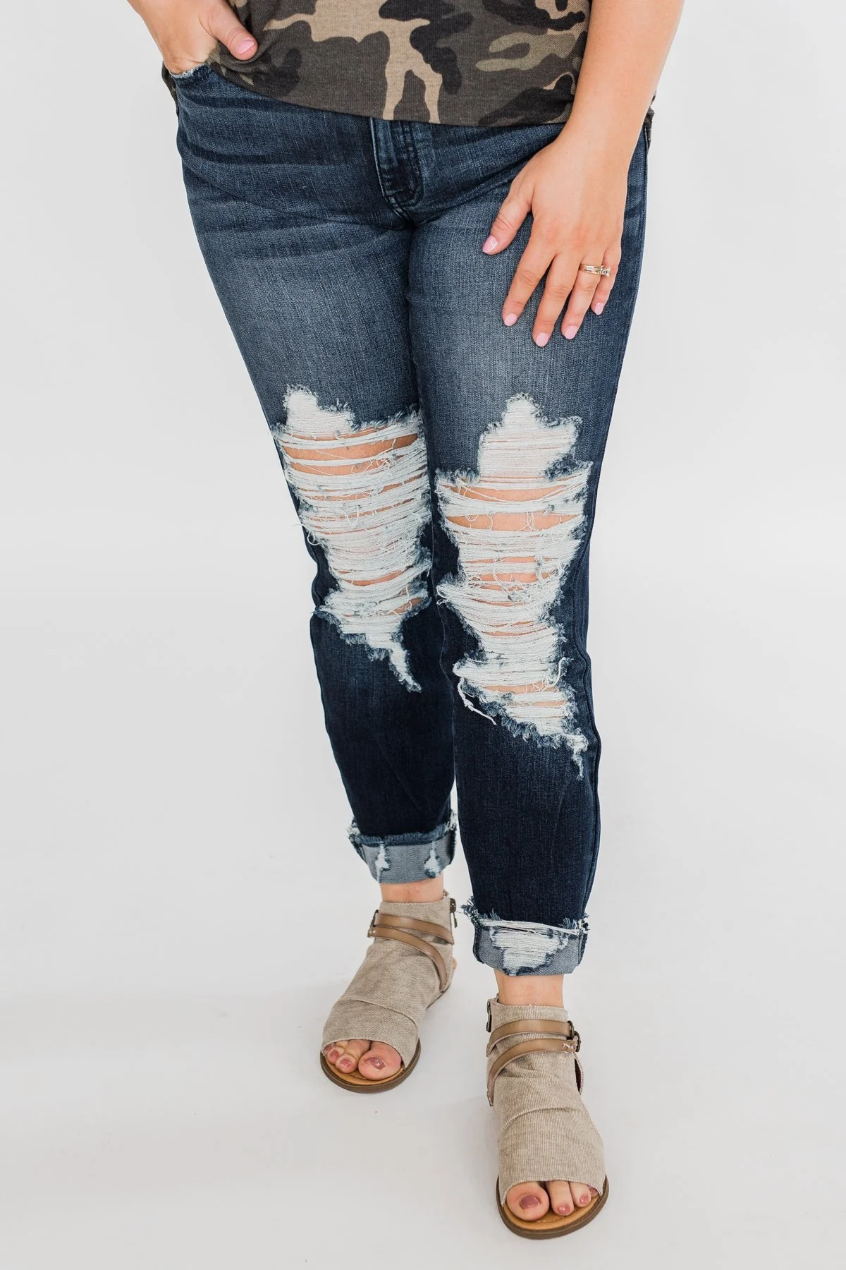 KanCan Raw Hem Skinny Jeans- Clara Wash - Image 6