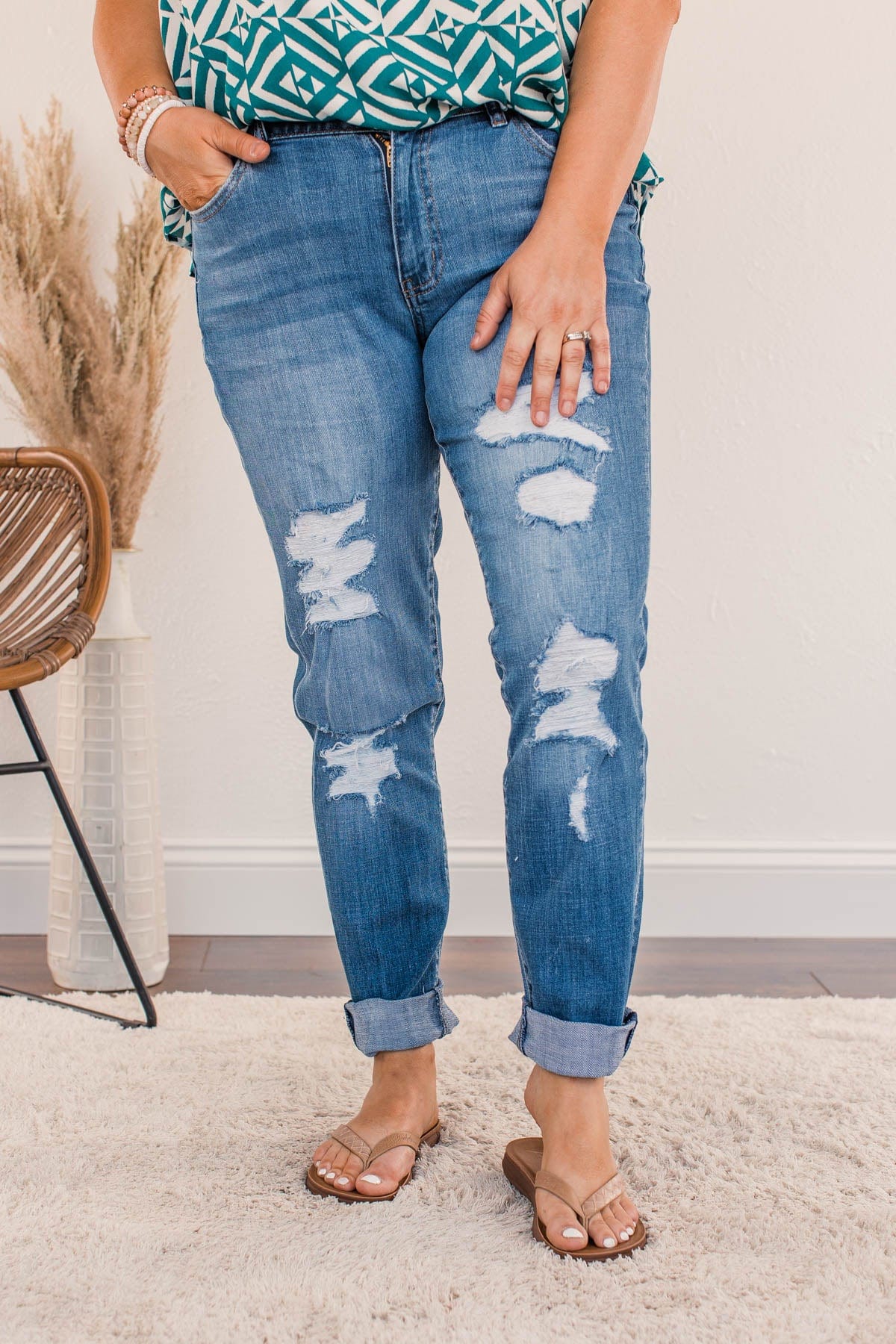 KanCan Raw Hem Skinny Jeans- Juliette Wash - Image 2