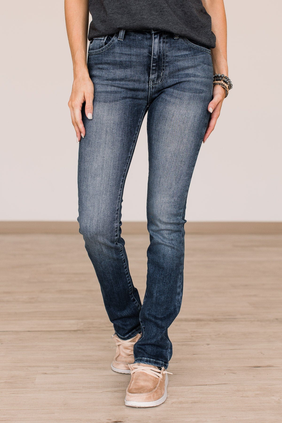 KanCan Skinny Bootcut Jeans- Lauren Wash - Image 6