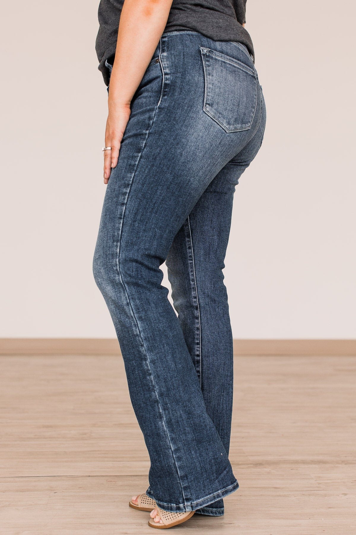 KanCan Skinny Bootcut Jeans- Lauren Wash - Image 7